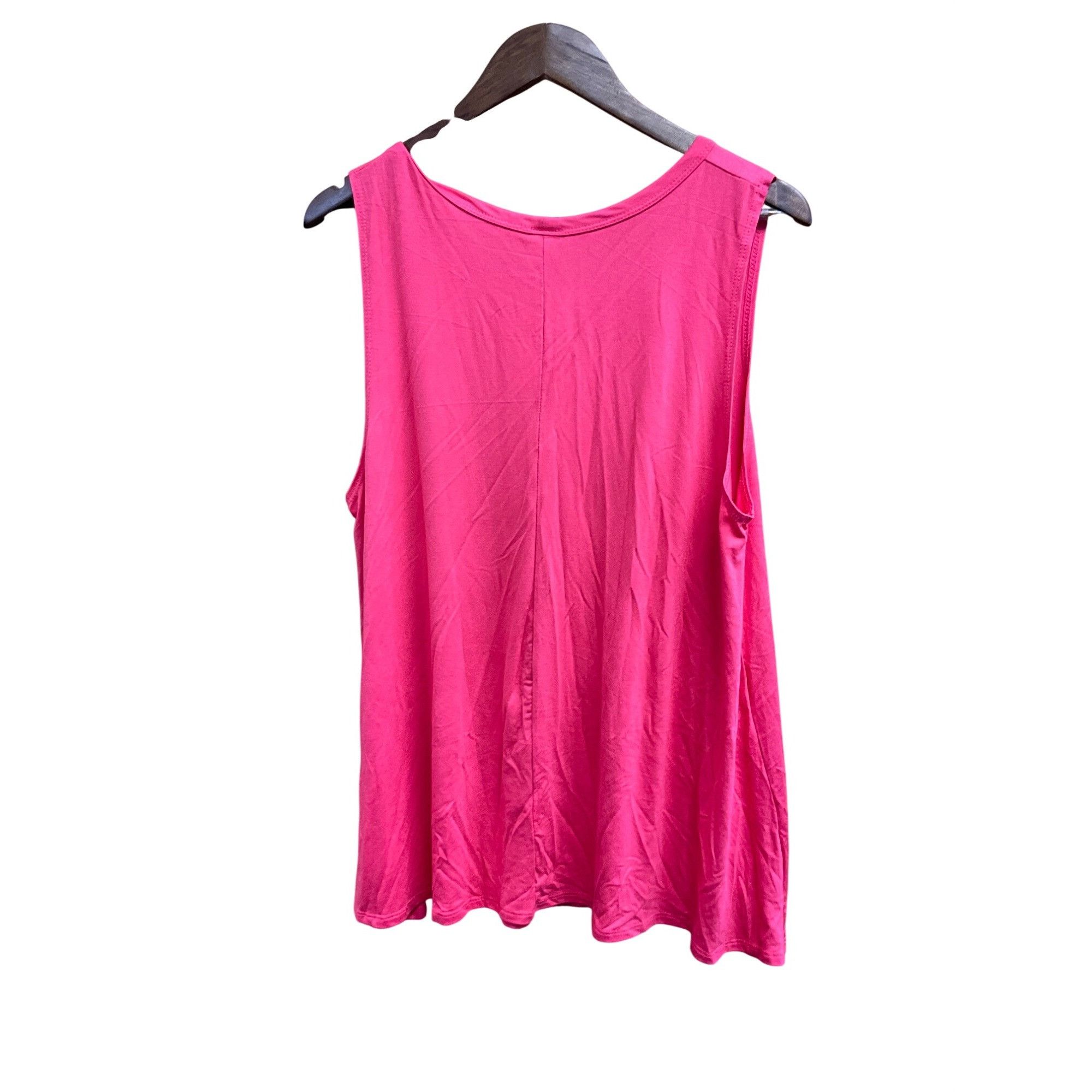 Other Pink Foot Womens Sleeveless Keyhole Tank Top Fuchsia Plus Si Size XL / US 12-14 / IT 48-50 - 4 Thumbnail