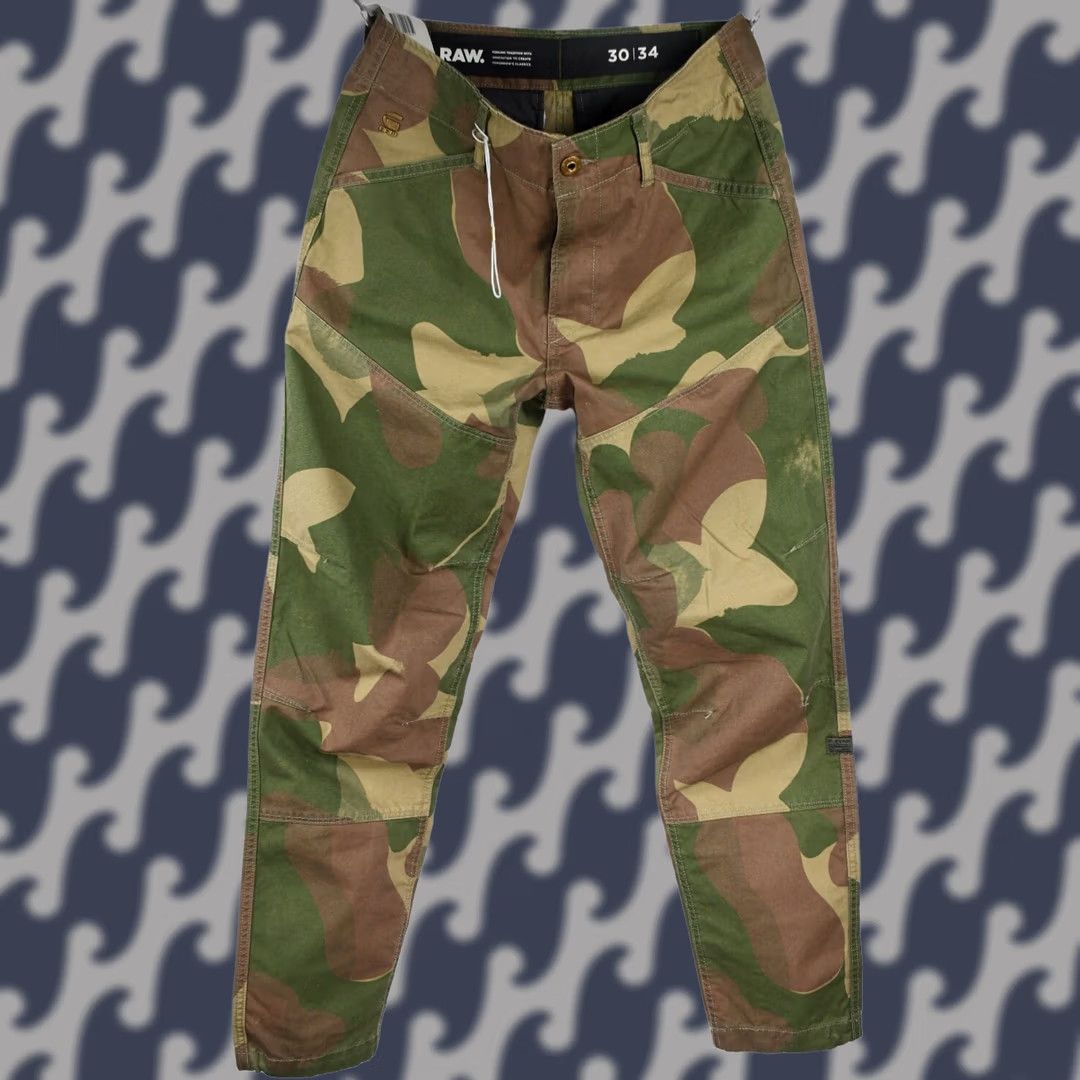 G-Star G-Star Rovic SEC Straight Tapered Jeans Mens W30 L34 Camouflage Multicolor 100% Cotton Modern Classic Fit Inseam 34 Inseam 31.10in Size US 30 / EU 46 - 1 Thumbnail