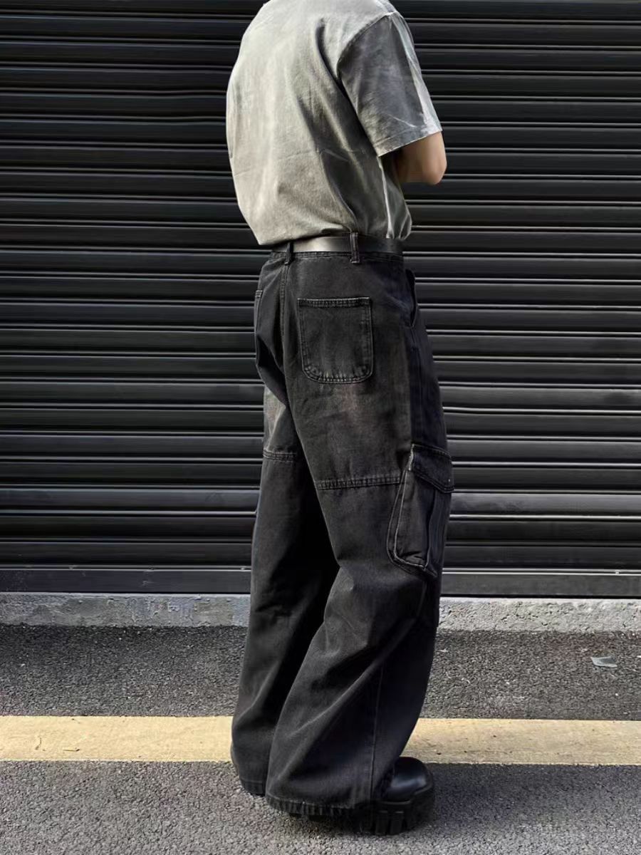 Jean Black loose-fit workwear jeans Size US 32 / EU 48 - 4 Thumbnail