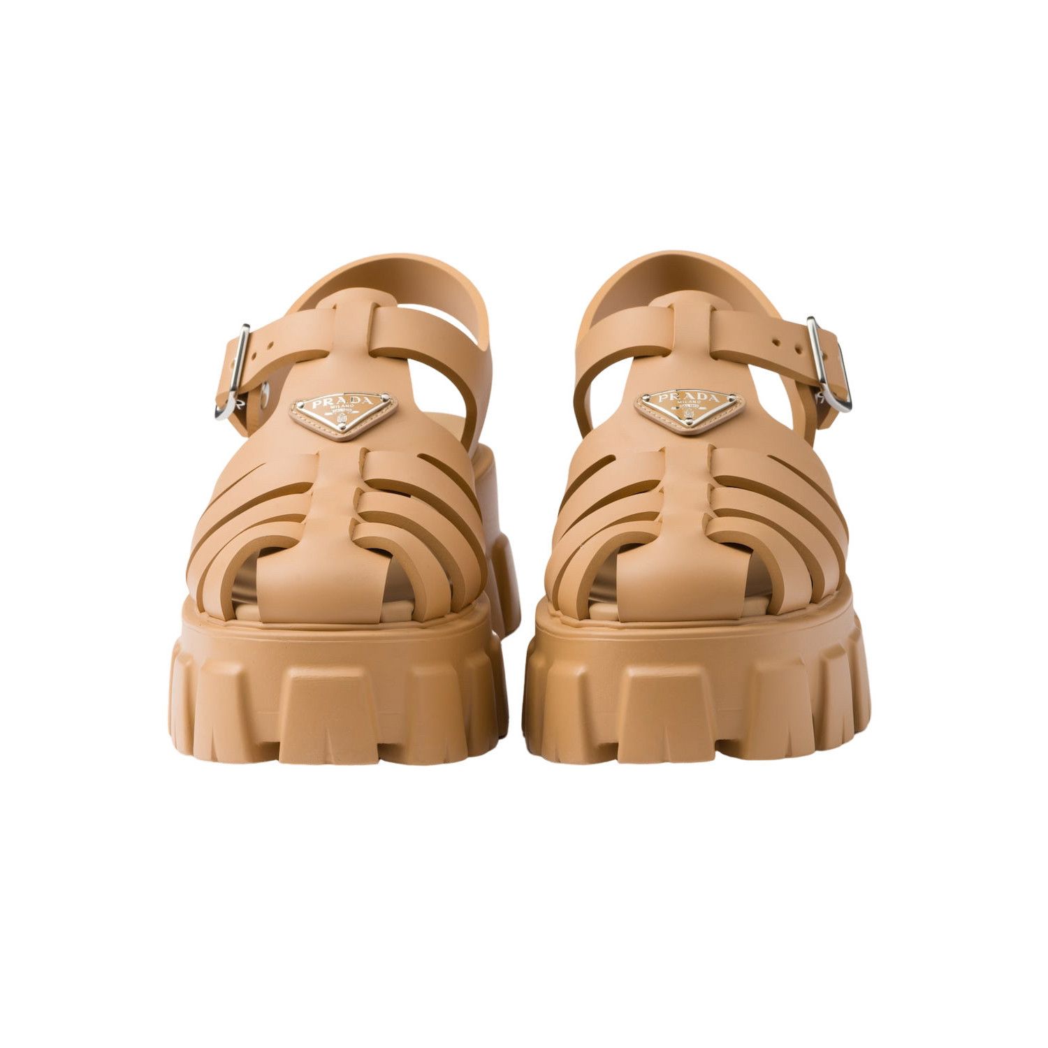 Prada PRADA Monolith $895 Barley Rubber Sandals New & Authentic (W Size US 7 / IT 37 - 5 Thumbnail