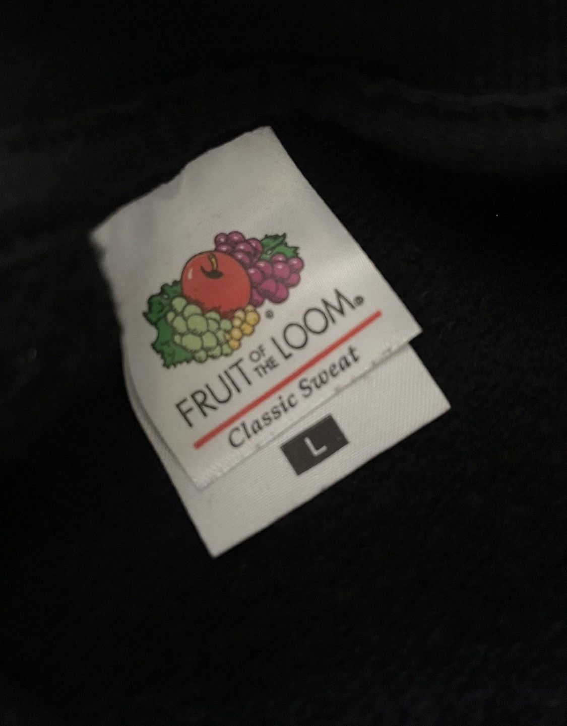 Fruit Of The Loom × Vintage Fruit Of The Loom Vintage Basic Black Sweatshirt Large Size US L / EU 52-54 / 3 - 3 Thumbnail