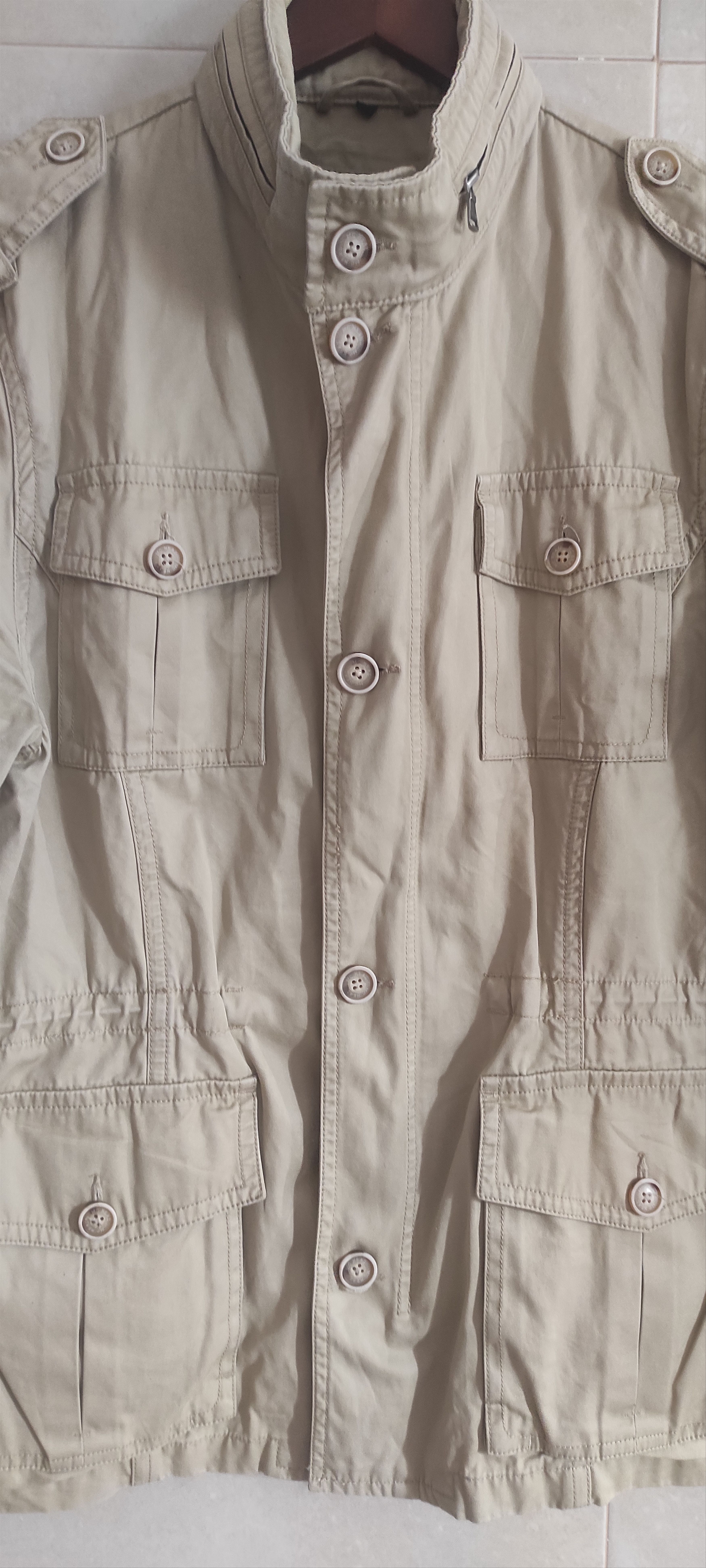 Other McNeal Men Beige Classic Hooded Safari Jacket Zipped Pockets Size US L / EU 52-54 / 3 - 11 Thumbnail