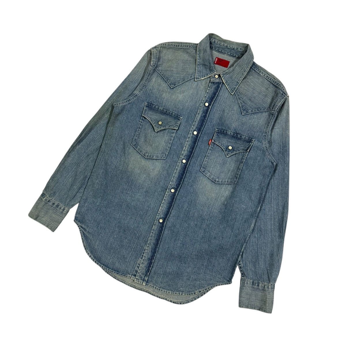 Levi's Vtg🔥Levi’s Red Tab Western Denim Pearl Snap Button Ups Size US L / EU 52-54 / 3 - 6 Thumbnail