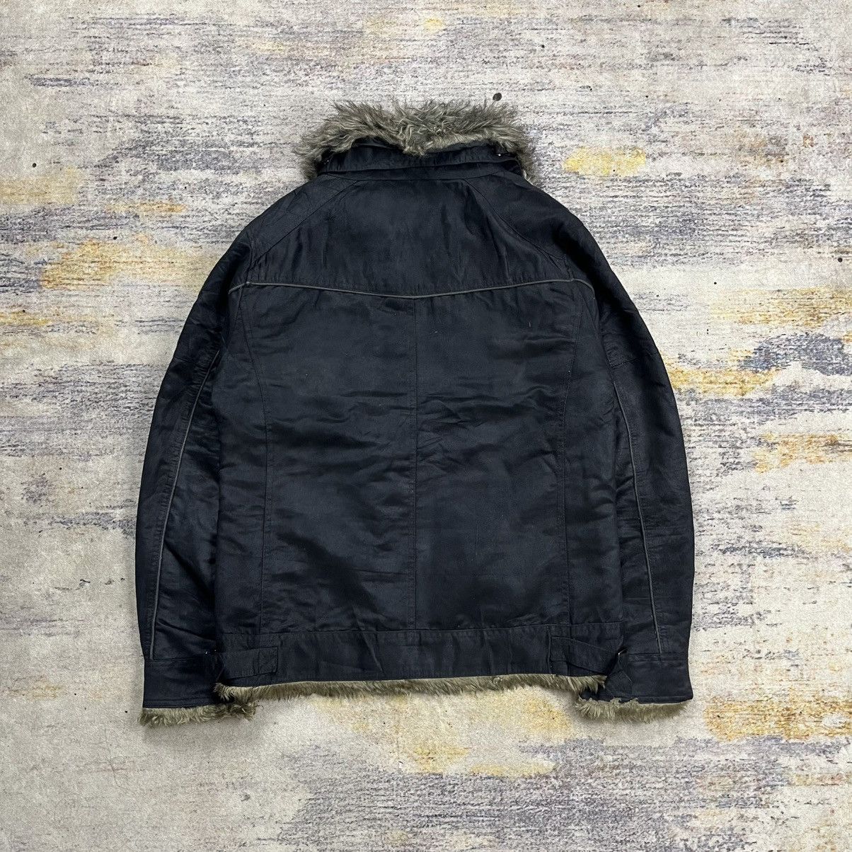 Le Grande Bleu (L.G.B.) Splendid satisfaction micro suede riders fur collar jacket Size US L / EU 52-54 / 3 - 3 Thumbnail