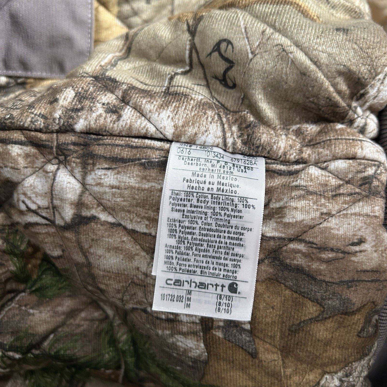 Carhartt Carhartt Realtree Camo Hooded Active Jacket “Taupe Grey” Size M / US 6-8 / IT 42-44 - 14 Thumbnail