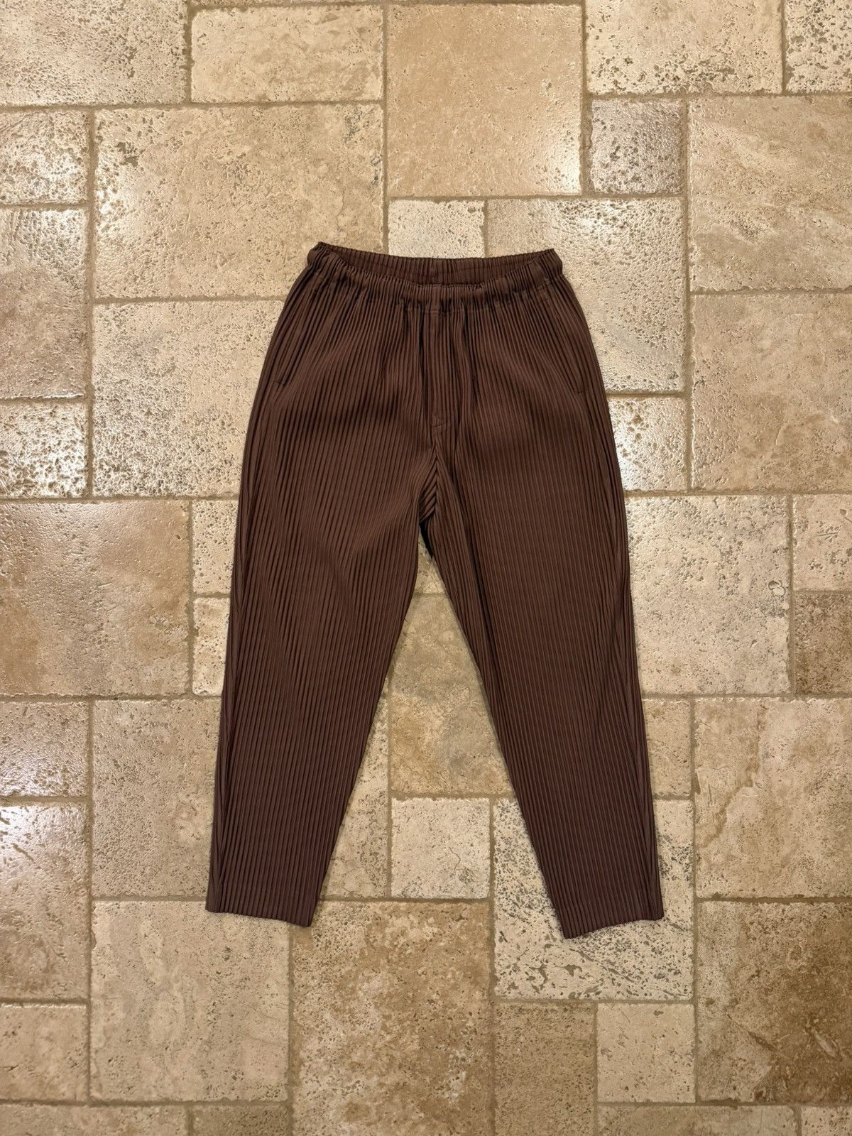 Homme Plisse Issey Miyake Homme Plisse Issey Miyake Pleated Brown Trouser Pants Size US 34 / EU 50 - 12 Thumbnail