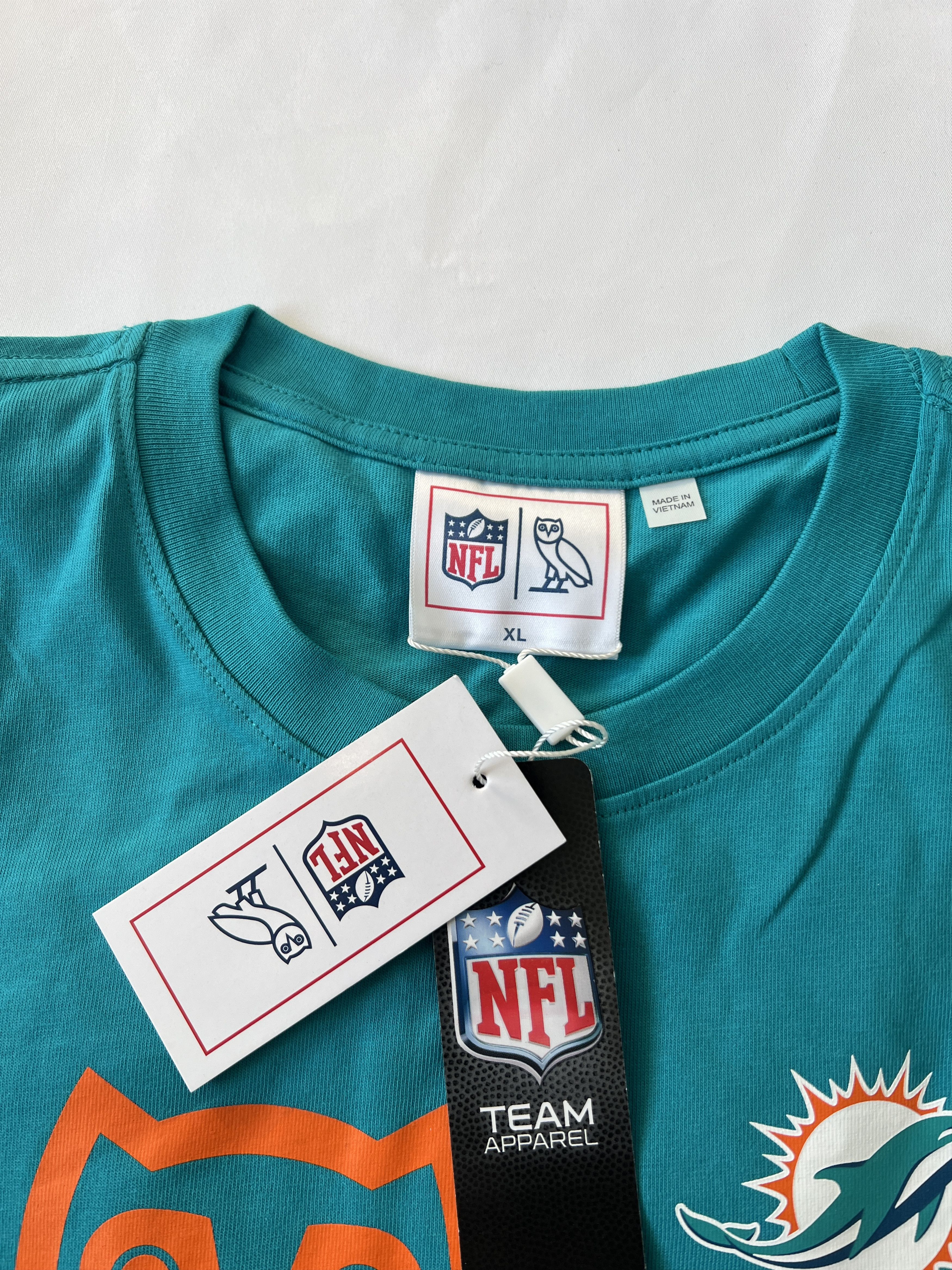 Drake OVO x NFL Miami Dolphins OG Owl T-Shirt Tee Size US XL / EU 56 / 4 - 2 Thumbnail