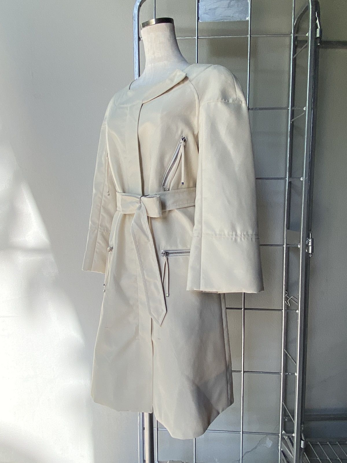 Sportmax SPORTMAX Light Gray Coat Dress Size M / US 6-8 / IT 42-44 - 21 Thumbnail