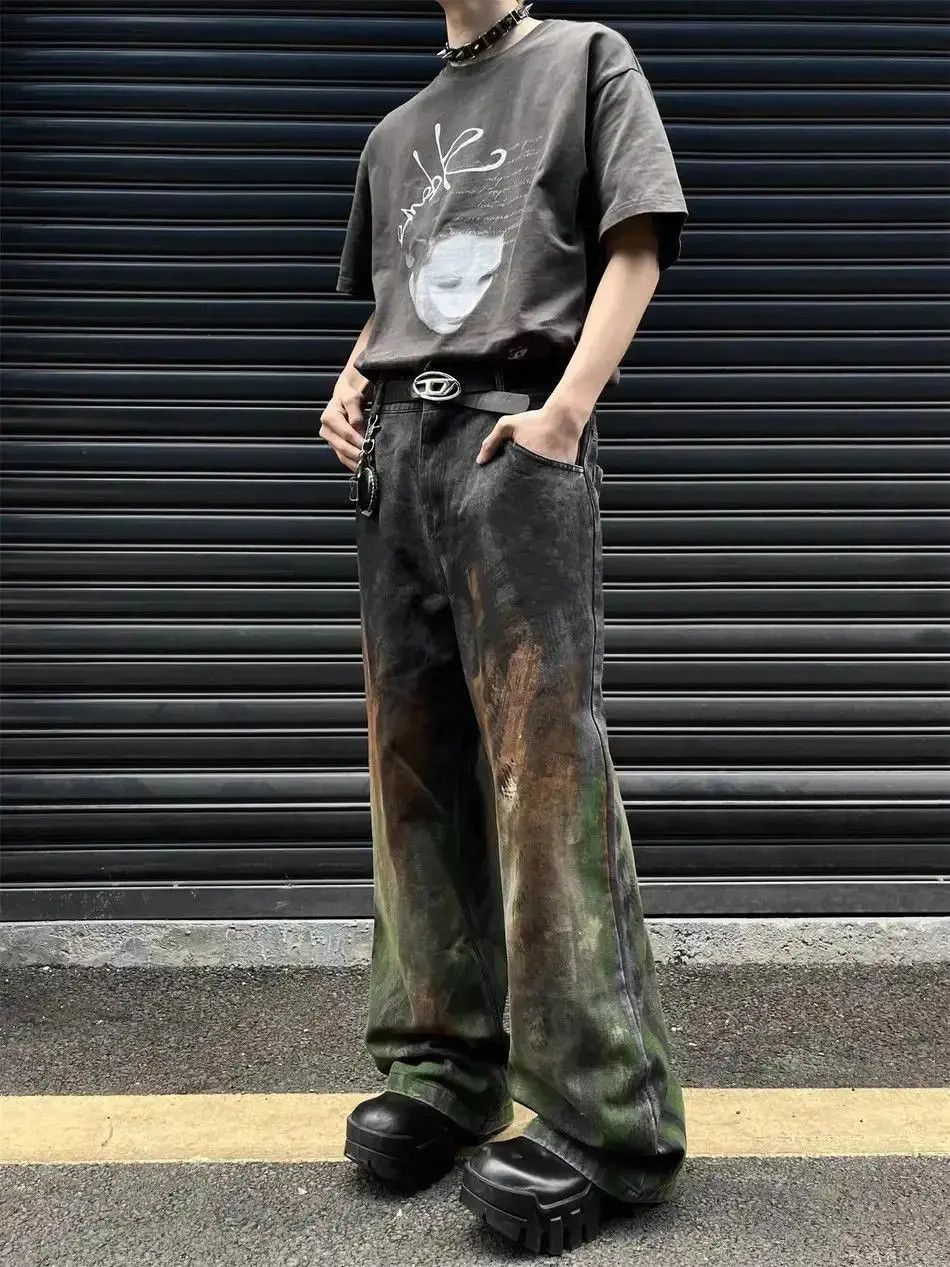 Japanese Brand Hip hop straight leg floor mop jeans Size US 32 / EU 48 - 2 Thumbnail
