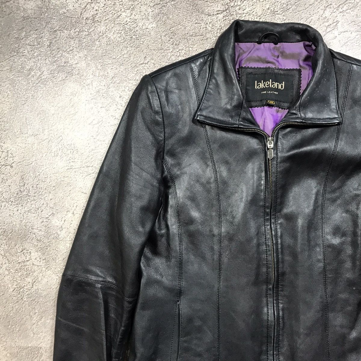 Vintage Vintage 90s Faded Black Leather Jacket Streetwear Slim M Size M / US 6-8 / IT 42-44 - 2 Thumbnail