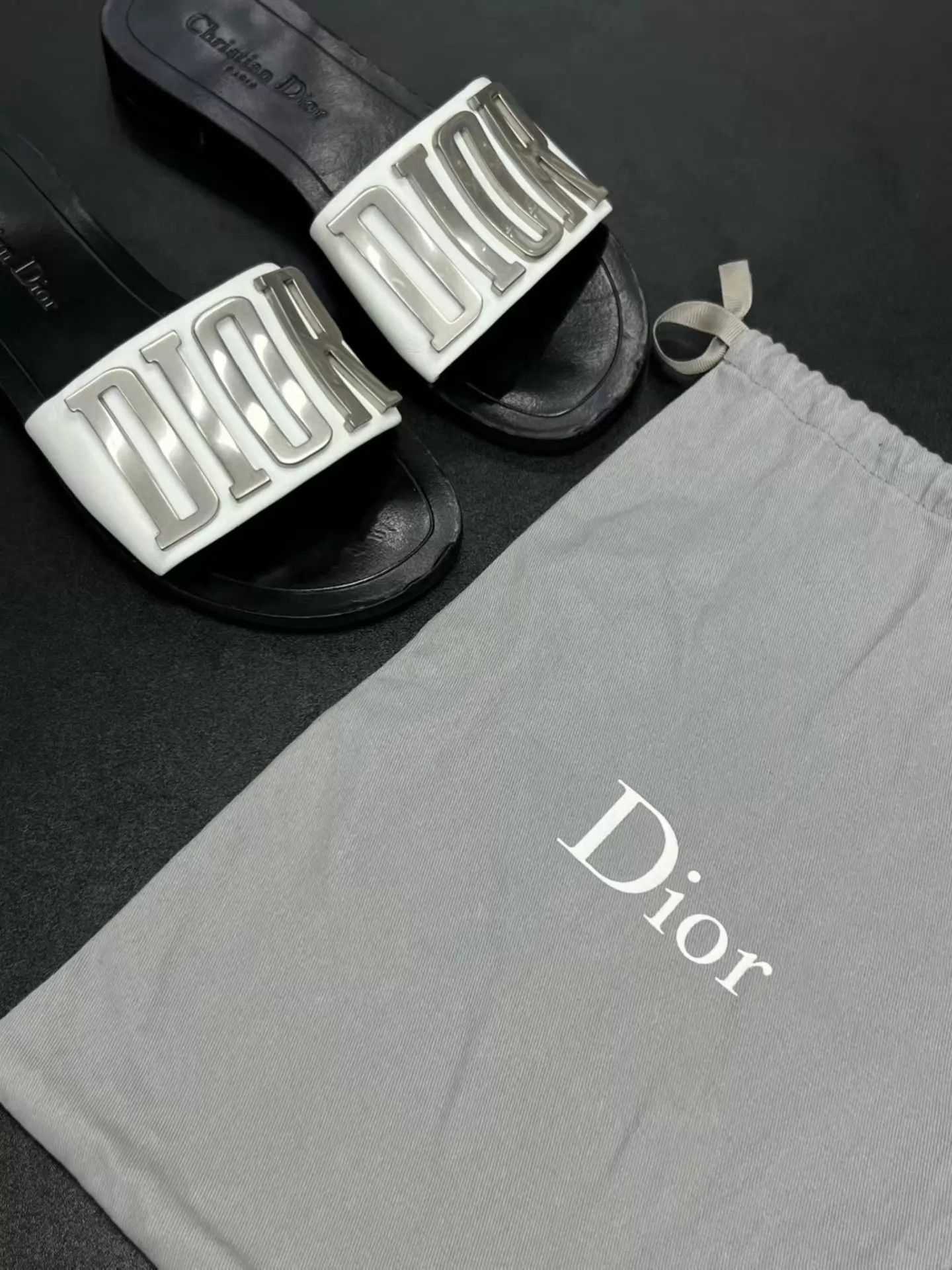 Dior DIOR Logo Slide Sandals 37 EUR Resoled Near Mint Size US 6.5 / IT 36.5 - 9 Thumbnail