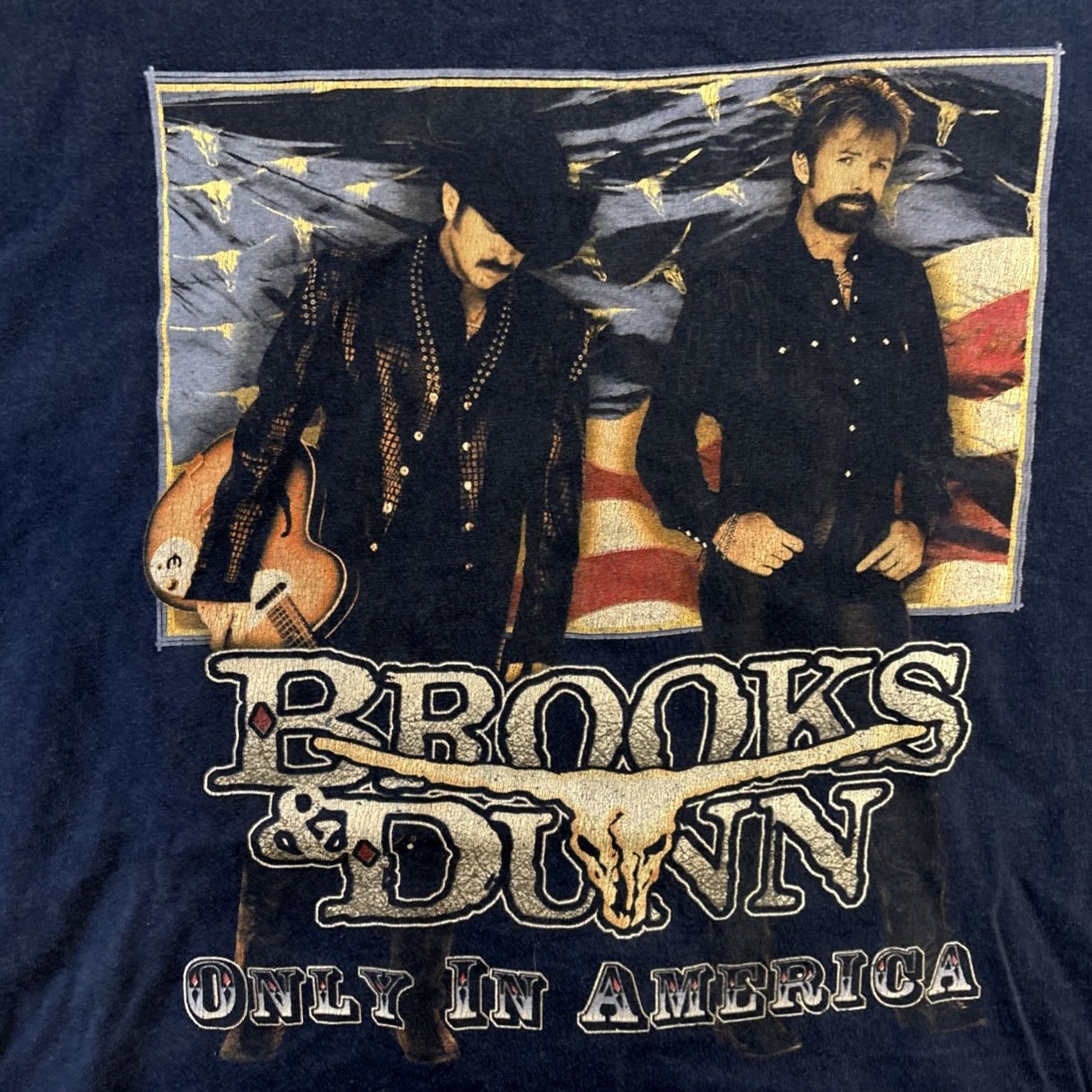 Hanes VINTAGE Brooks & Dunn Neon Circus Wild West Show T Shirt XL Blue Mens Non-Specific (pre-owned) Size US XL / EU 56 / 4 - 2 Thumbnail