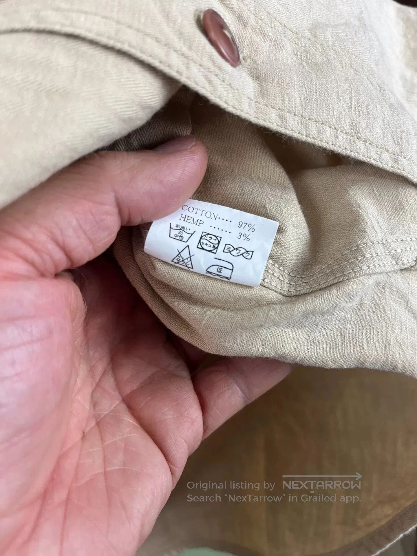Deluxeware Deluxeware Beige Work Shirt with Embroidery. Size US M / EU 48-50 / 2 - 9 Thumbnail