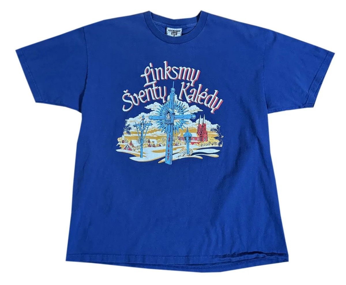 Lee Vintage Linksmų šventų Kalėdų T Shirt (Size XL) Size US XL / EU 56 / 4 - 1 Thumbnail