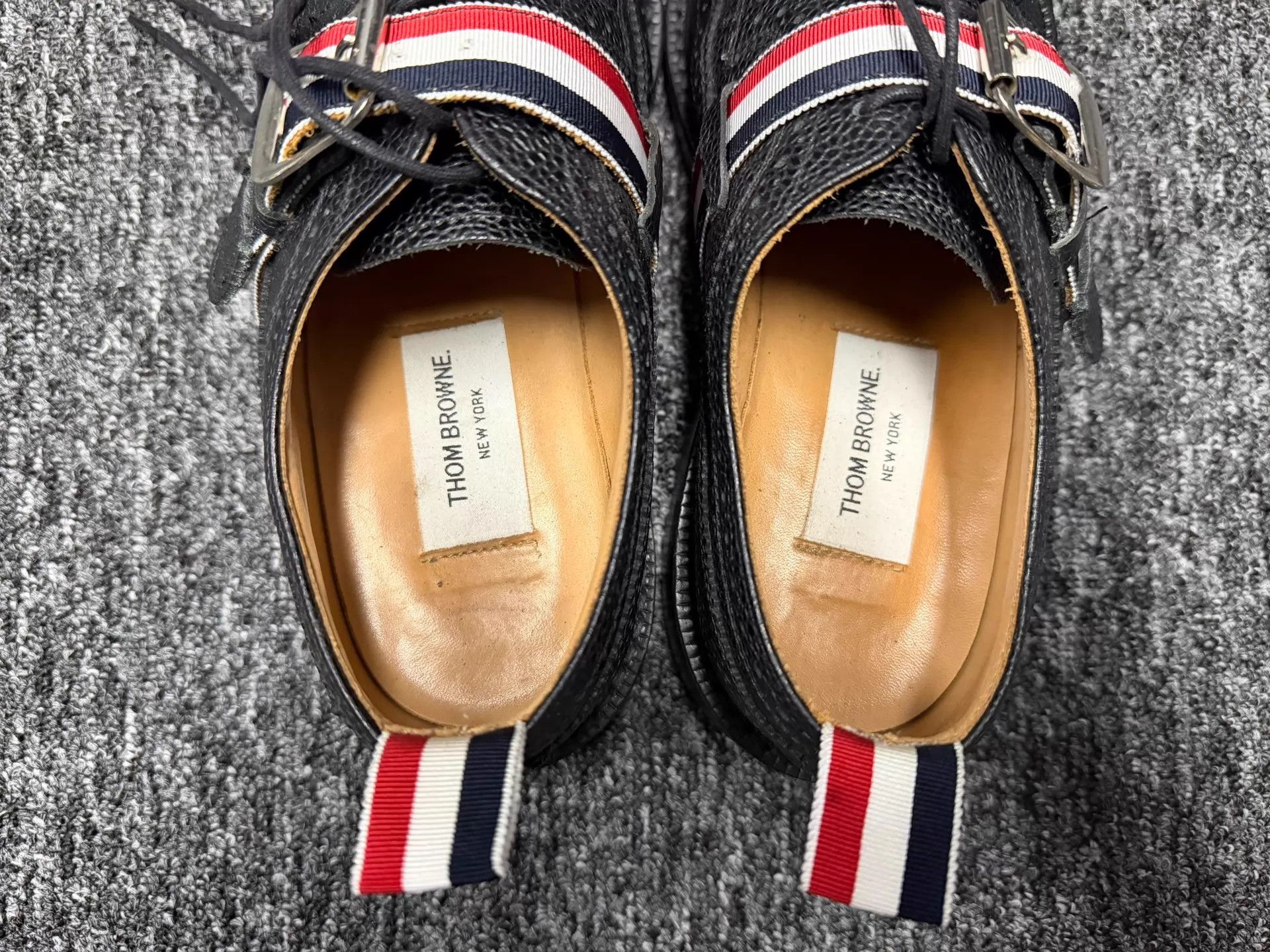 Thom Browne Thom Browne Men's 3-Color Brogue Derby Wood Sole US7 Size US 7 / EU 40 - 5 Thumbnail