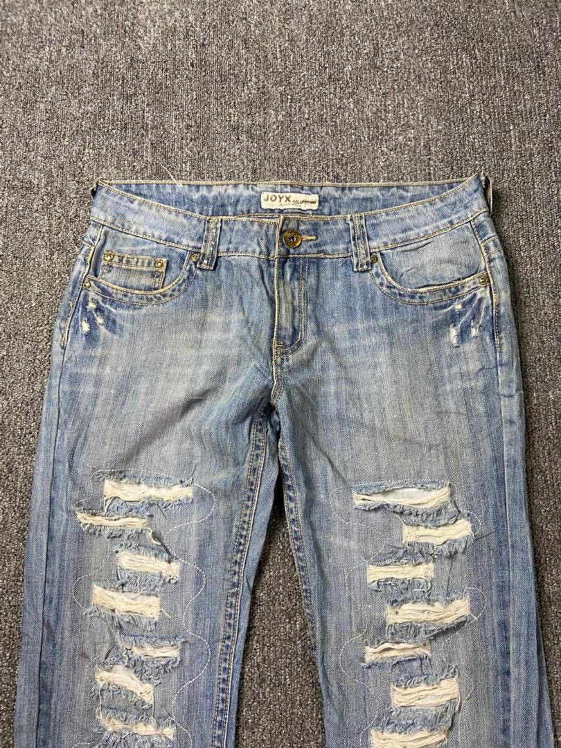 Japanese Brand JOYX Collection Distressed Ripped Jeans (204) Size US 33 - 9 Thumbnail