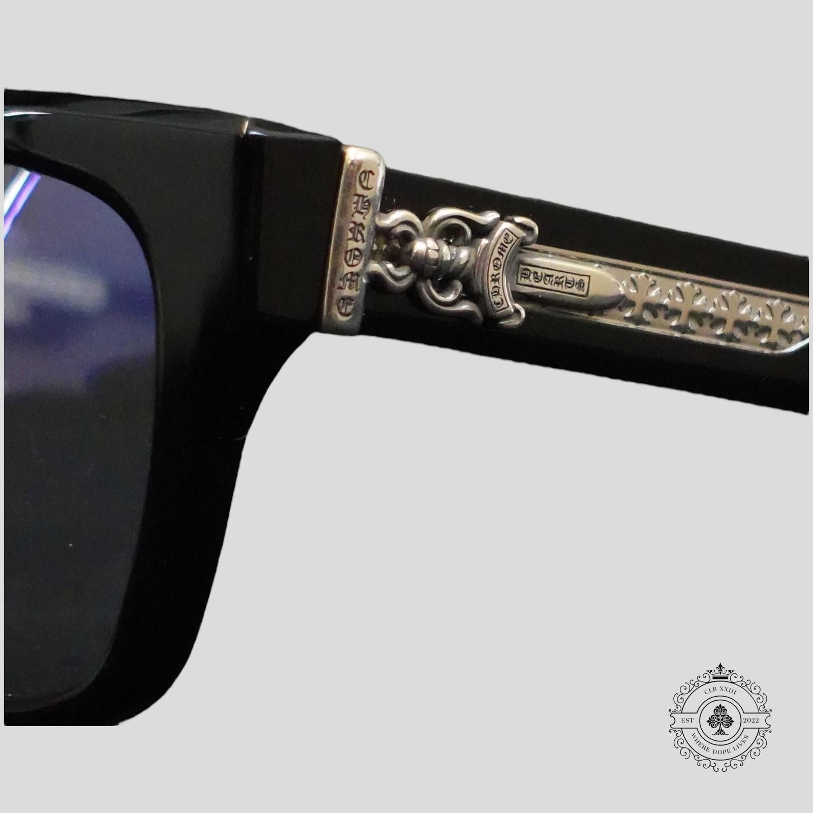Chrome Hearts Chrome Hearts Box Officer Glasses in Black/Silver Size ONE SIZE - 3 Thumbnail
