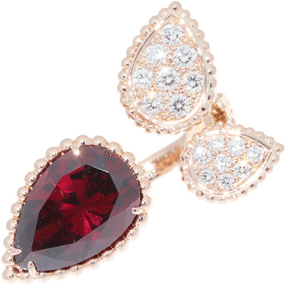 Other Boucheron Boucheron Serpent Boheme Au750 Pink Gold Rhodolite Garnet Diamond Ring Size 50 Precious Metal Ring JRG03027 DUTY FREE for USA Size ONE SIZE - 1 Thumbnail