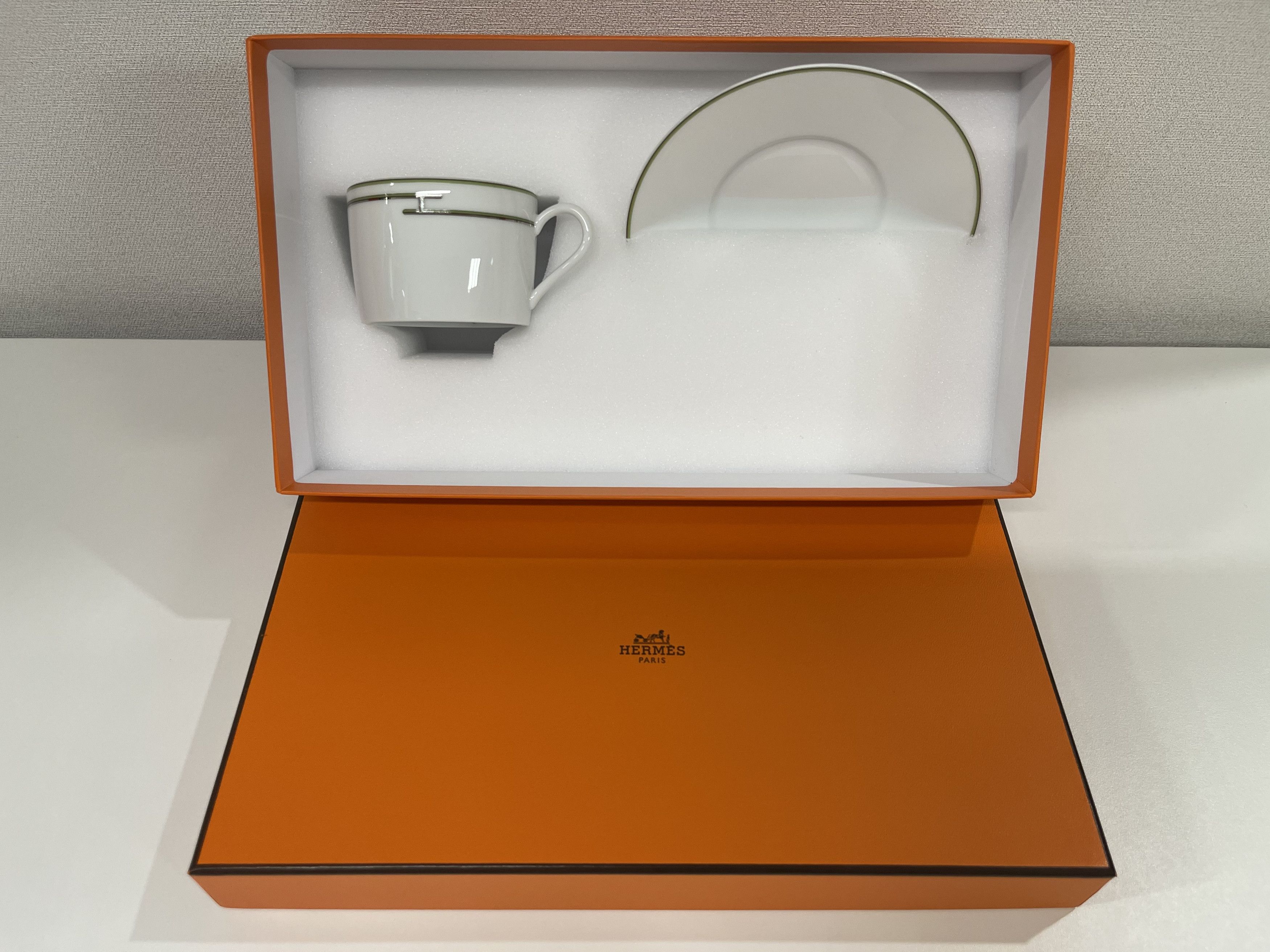 Hermes Hermes Rhythm Green Tea Cup Saucer 1P Set Size ONE SIZE - 7 Thumbnail