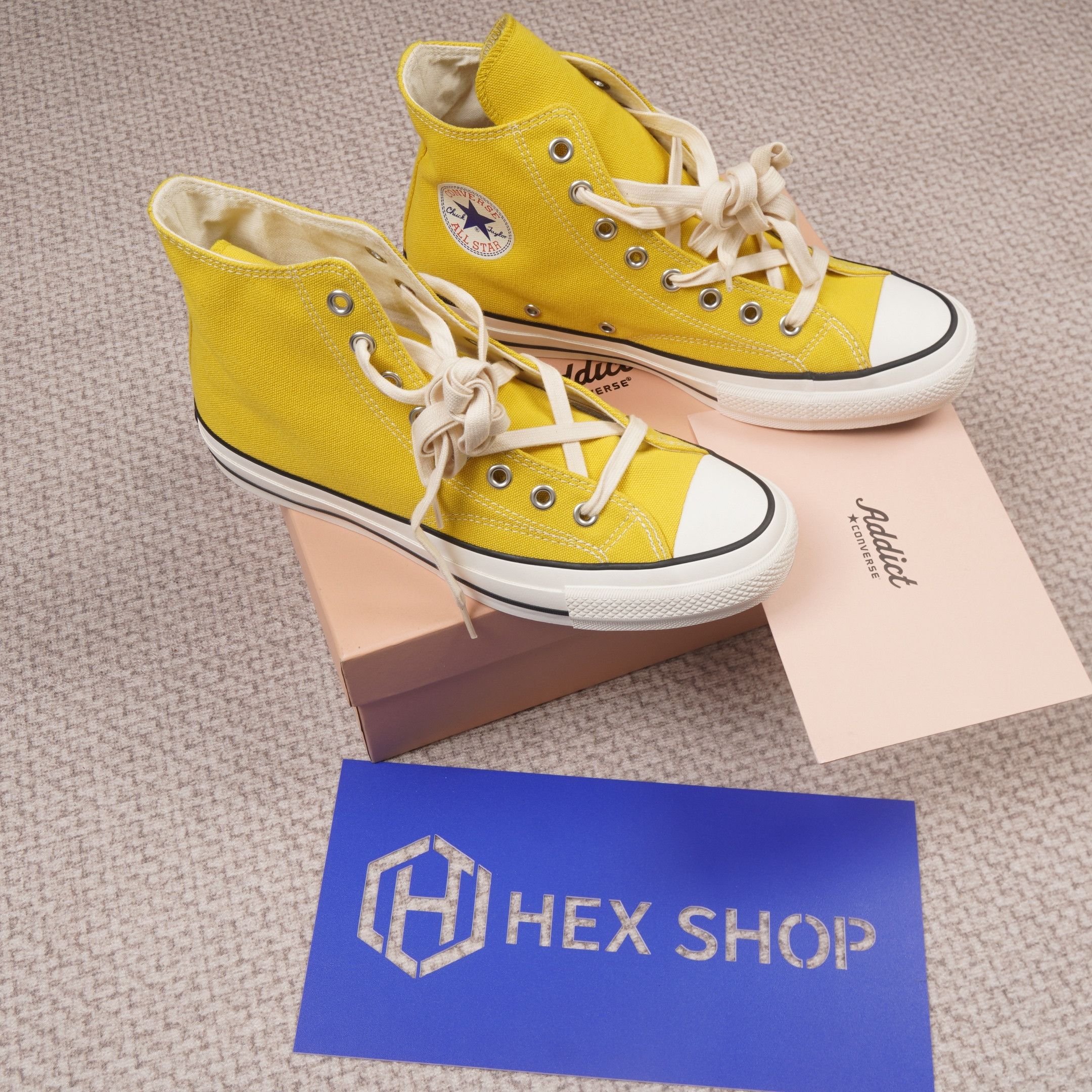 Converse Converse x Addict CANVAS HI MUSTARD | Grailed