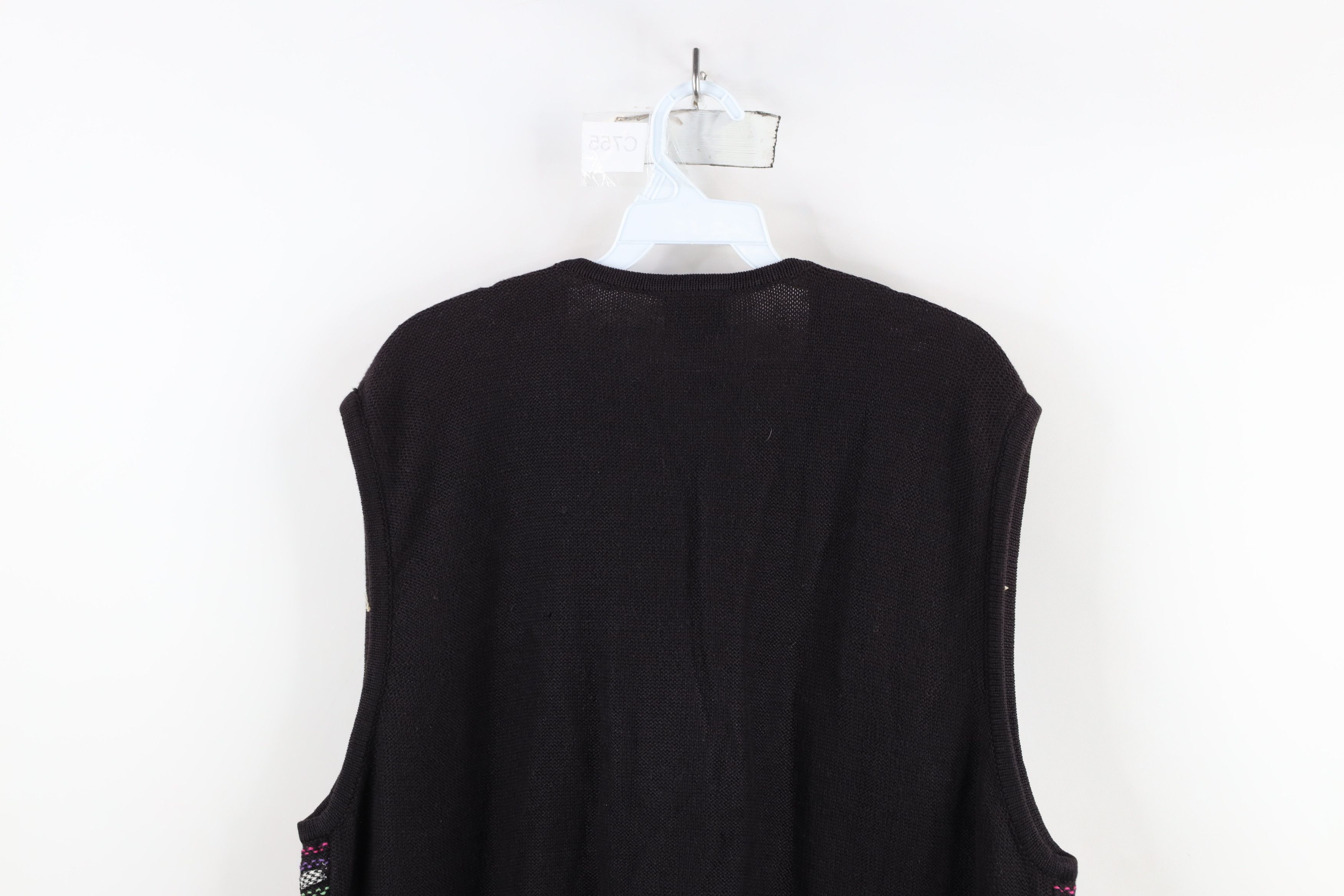 Vintage Vintage 90s Streetwear Embroidered Knit Flower Sweater Vest Size L / US 10 / IT 46 - 12 Thumbnail