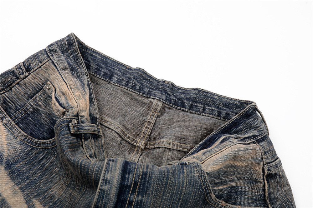 Vintage Men's Loose Punk Retro Distressed Washed Curved Jeans Size US 32 / EU 48 - 4 Thumbnail