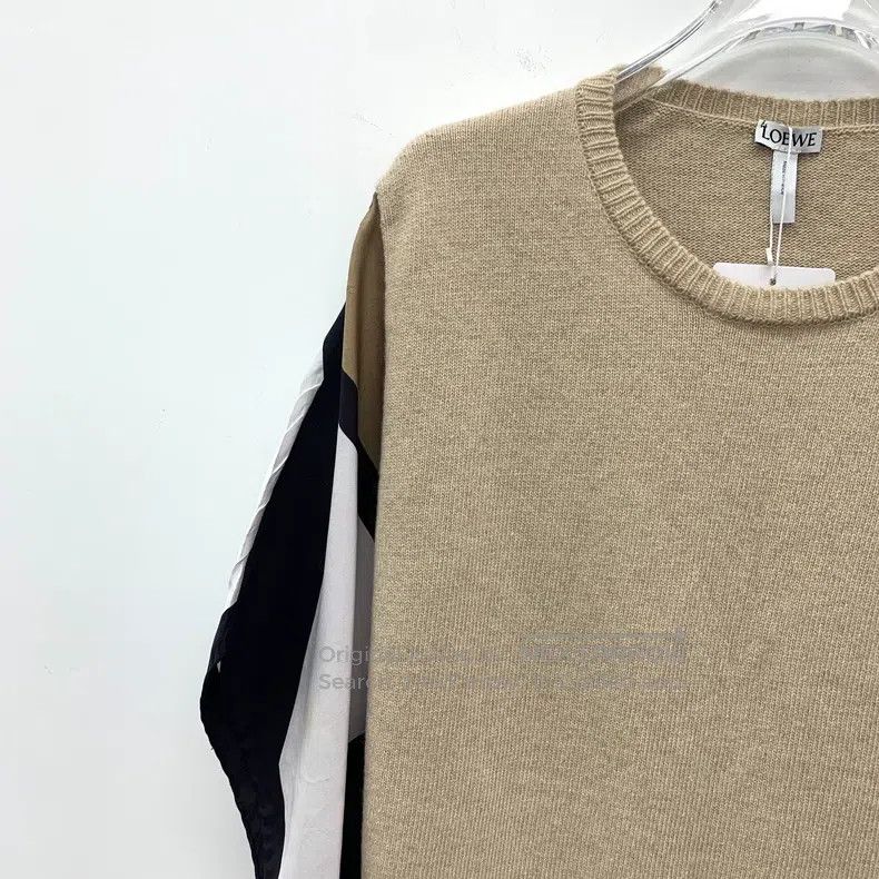 Loewe Loewe Multicolor Logo Embroidered Cashmere Crewneck Long S Size S / US 4 / IT 40 - 3 Thumbnail