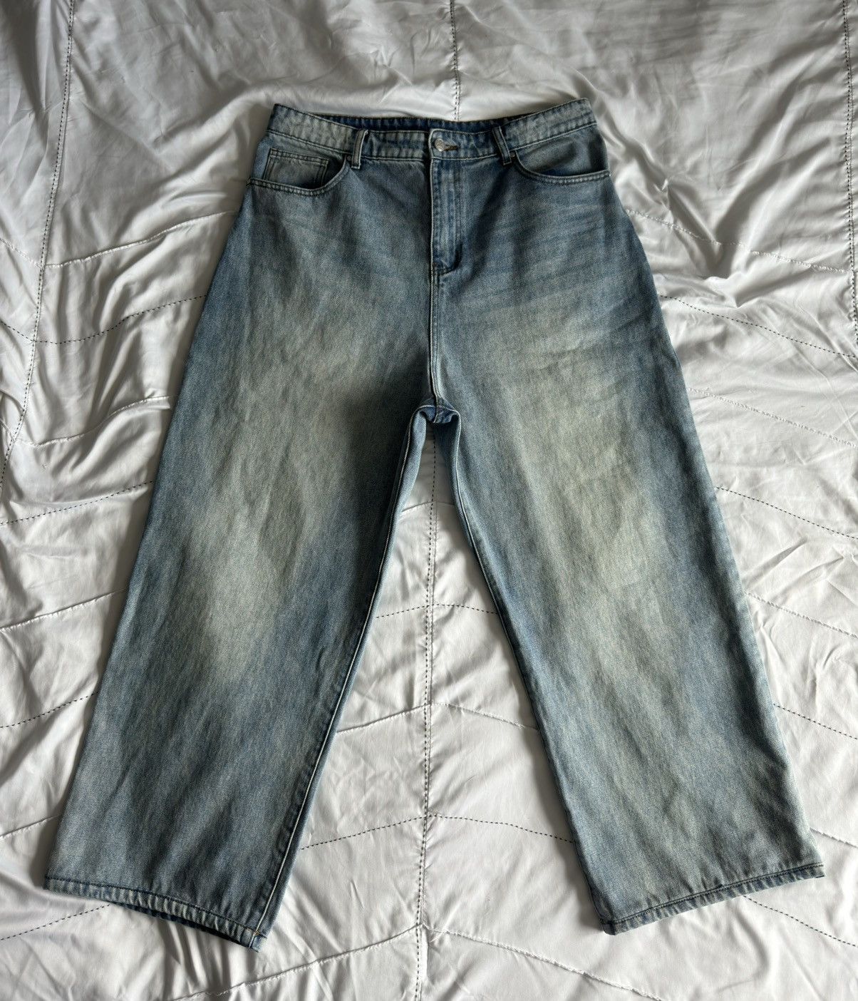image of Basketcase Gallery “Lax” Baggy Denim Light Wash in Blue, Men's (Size 38)