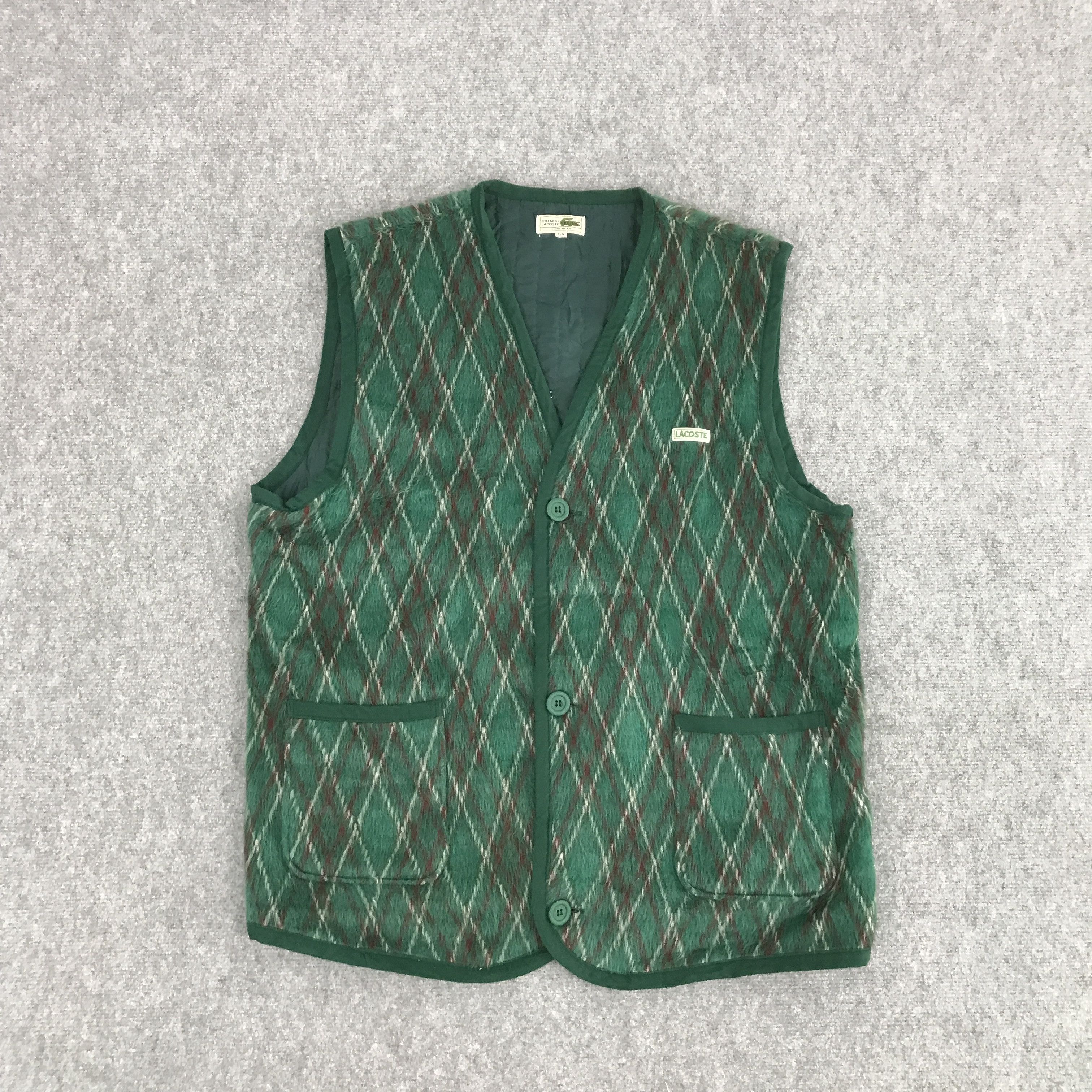 Japanese Brand × Lacoste LACOSTE NAVAJO WOOL BUTTON VESTS Size US L / EU 52-54 / 3 - 1 Thumbnail