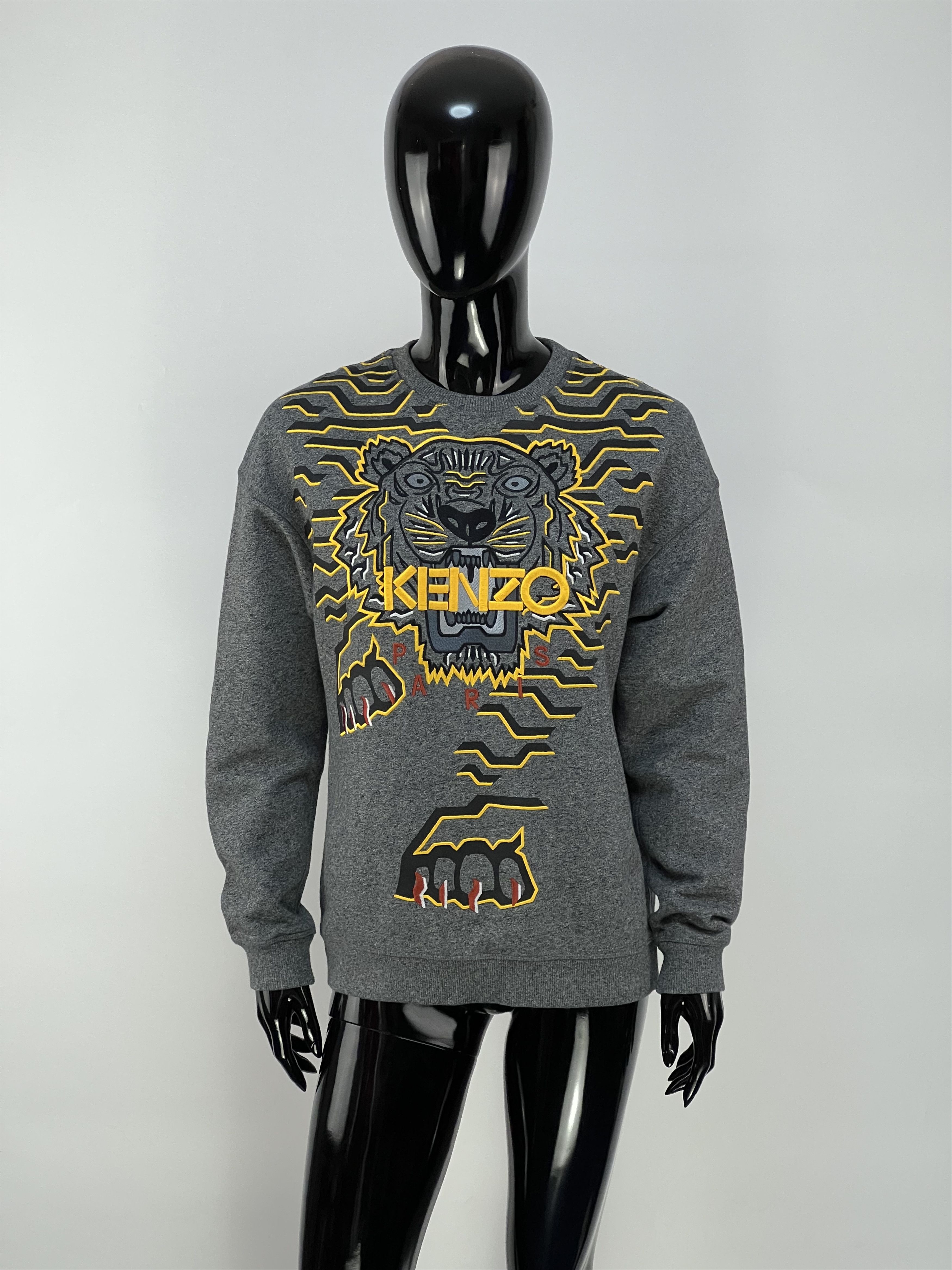 Kenzo Kenzo Women’s Gray Sweatshirt Tiger Big Logo Size M Size M / US 6-8 / IT 42-44 - 1 Thumbnail