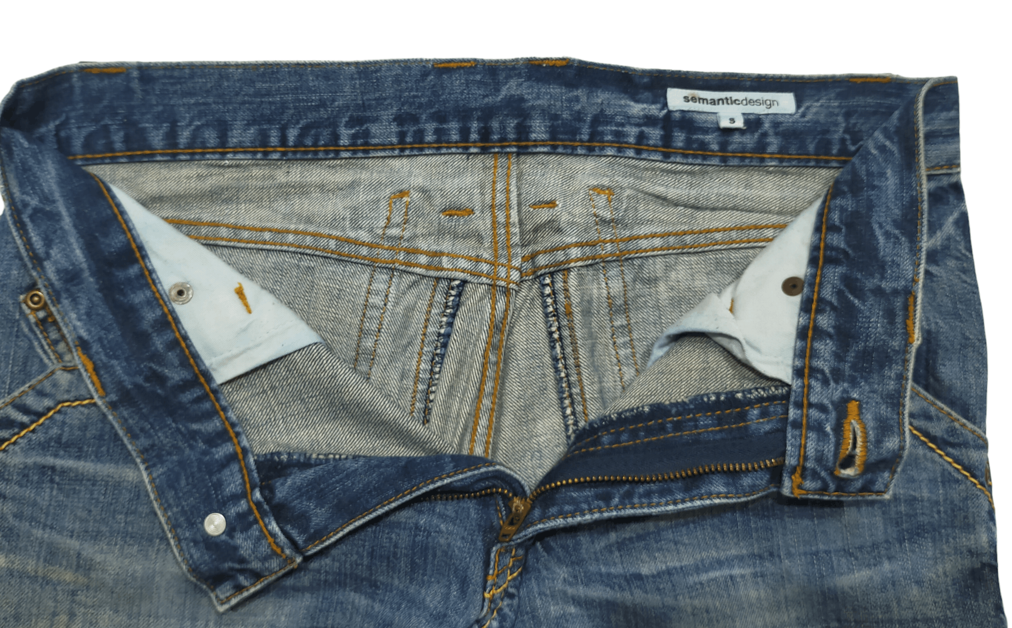 Hysteric Glamour × If Six Was Nine × semanticdesign 🔥FLARE JEANS SEMANTIC DESIGN DISTRESSED DENIM PANTS FADED Size 31" - 3 Thumbnail