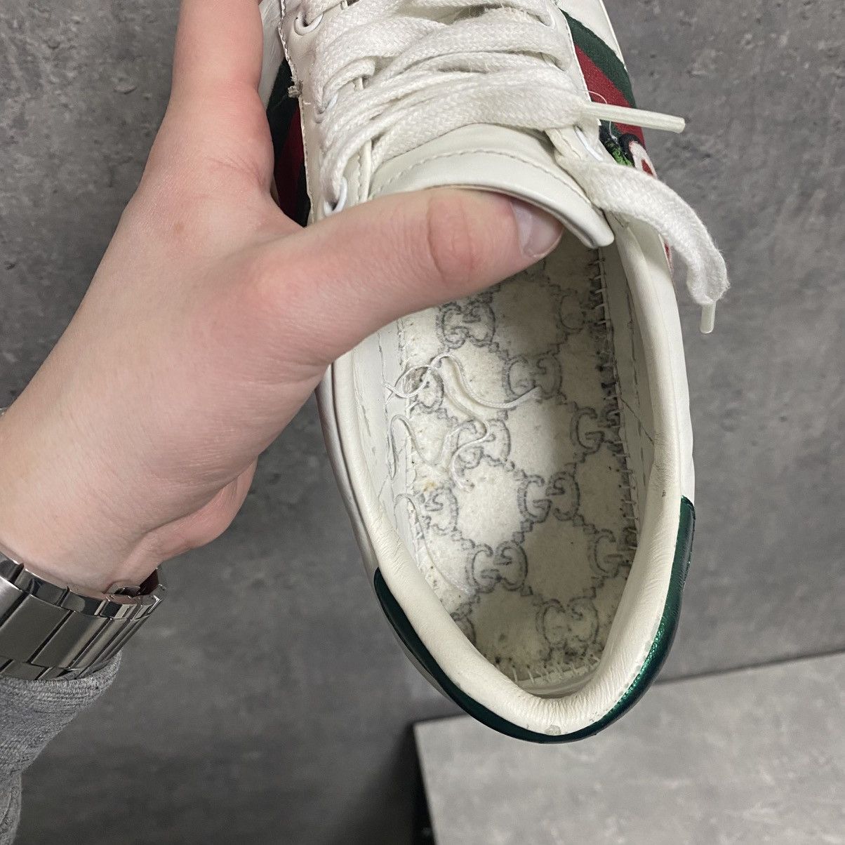 Gucci Gucci Ace Embroidered Shoes Sneakers Size US 5 / IT 35 - 17 Thumbnail