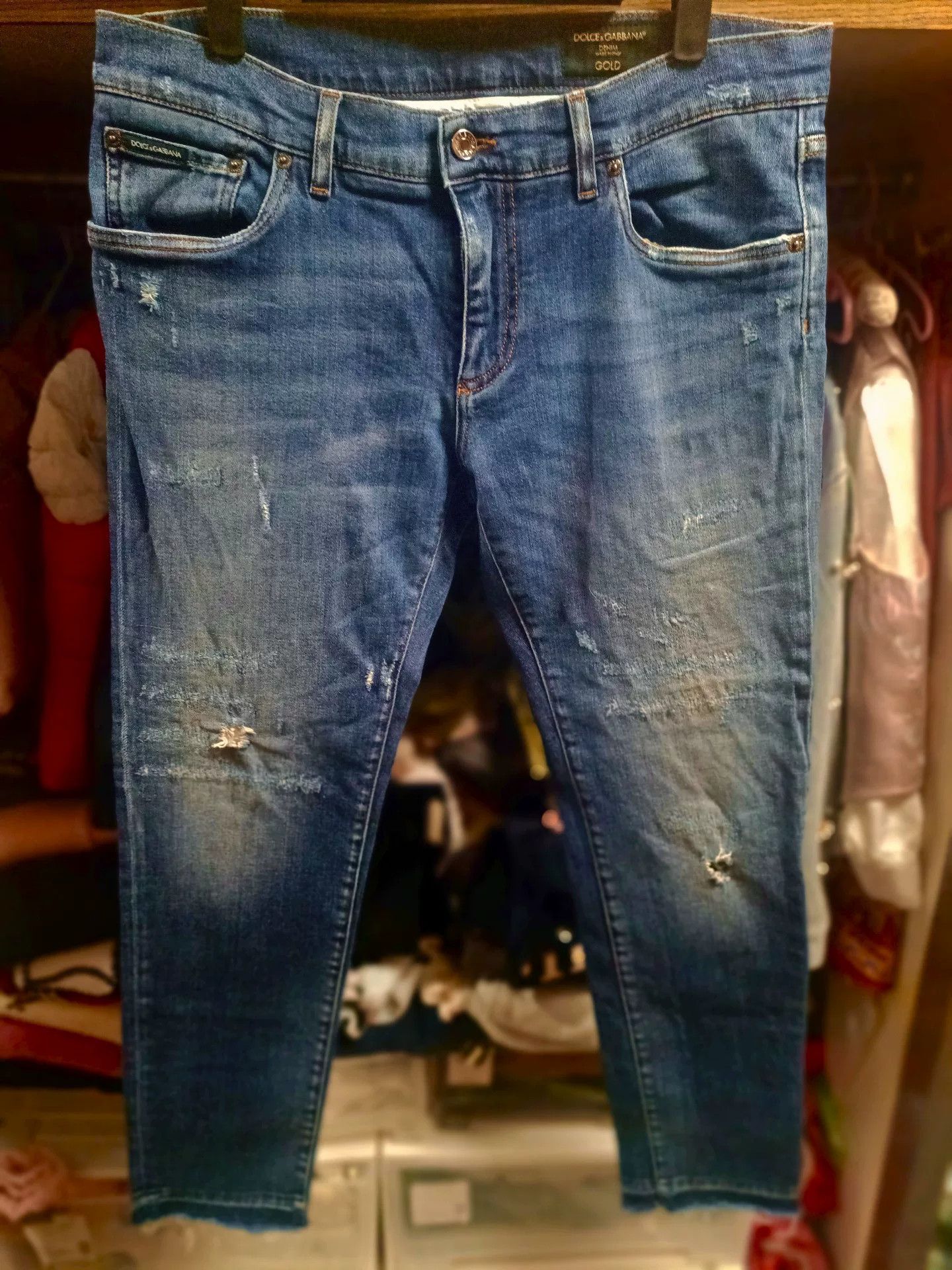 Dolce & Gabbana Dolce&Gabbana Gold Jeans Size US 34 / EU 50 - 1 Thumbnail