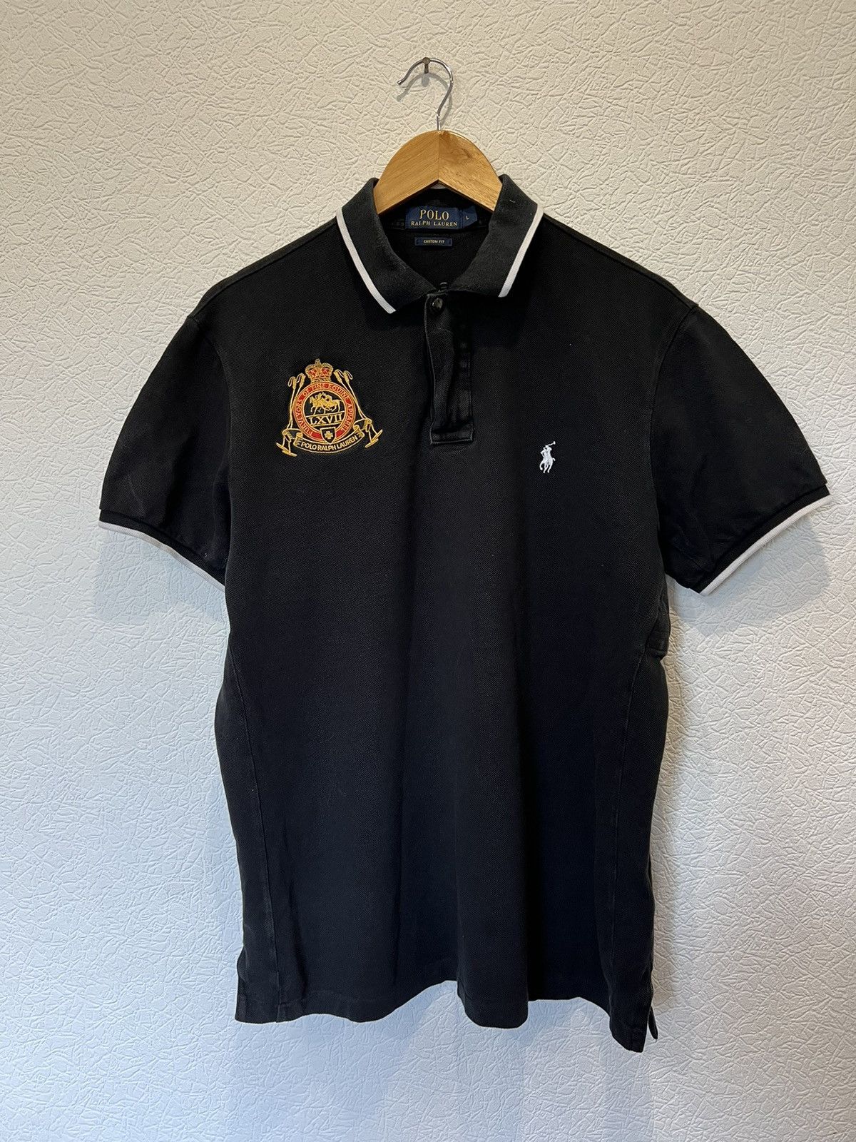 Vintage Vintage Polo Ralph Lauren Black Polo Shirt Tee Size US L / EU 52-54 / 3 - 1 Thumbnail