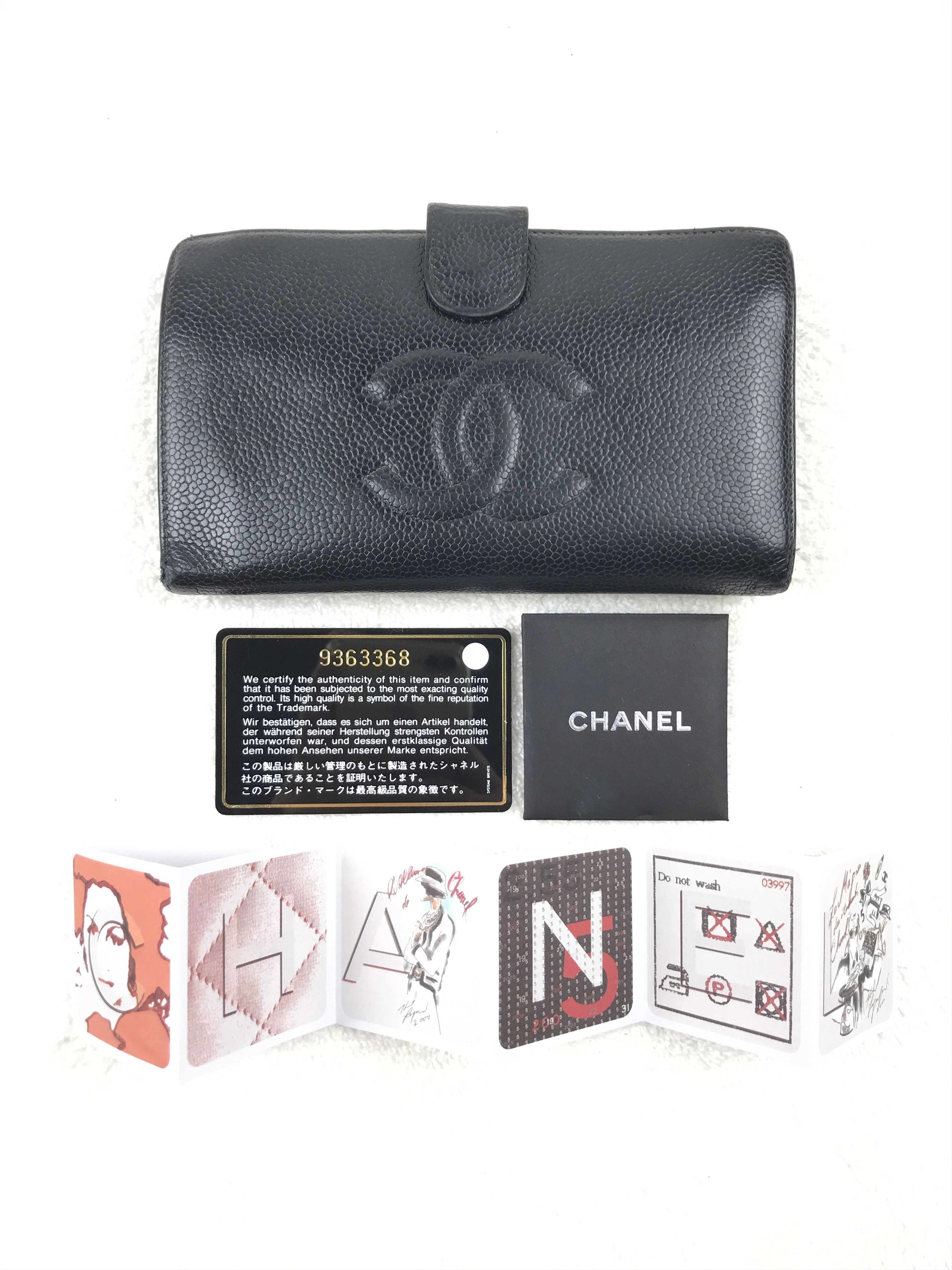 Chanel Chanel Black Caviar Leather CC Logo Bifold Wallet With Box Size ONE SIZE - 7 Thumbnail