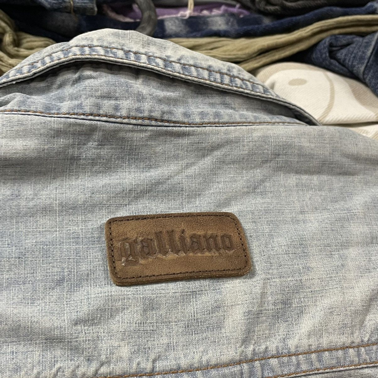 John Galliano Galliano Denim Western Shirt Light Wash Snap Button Italian Size US XL / EU 56 / 4 - 8 Thumbnail