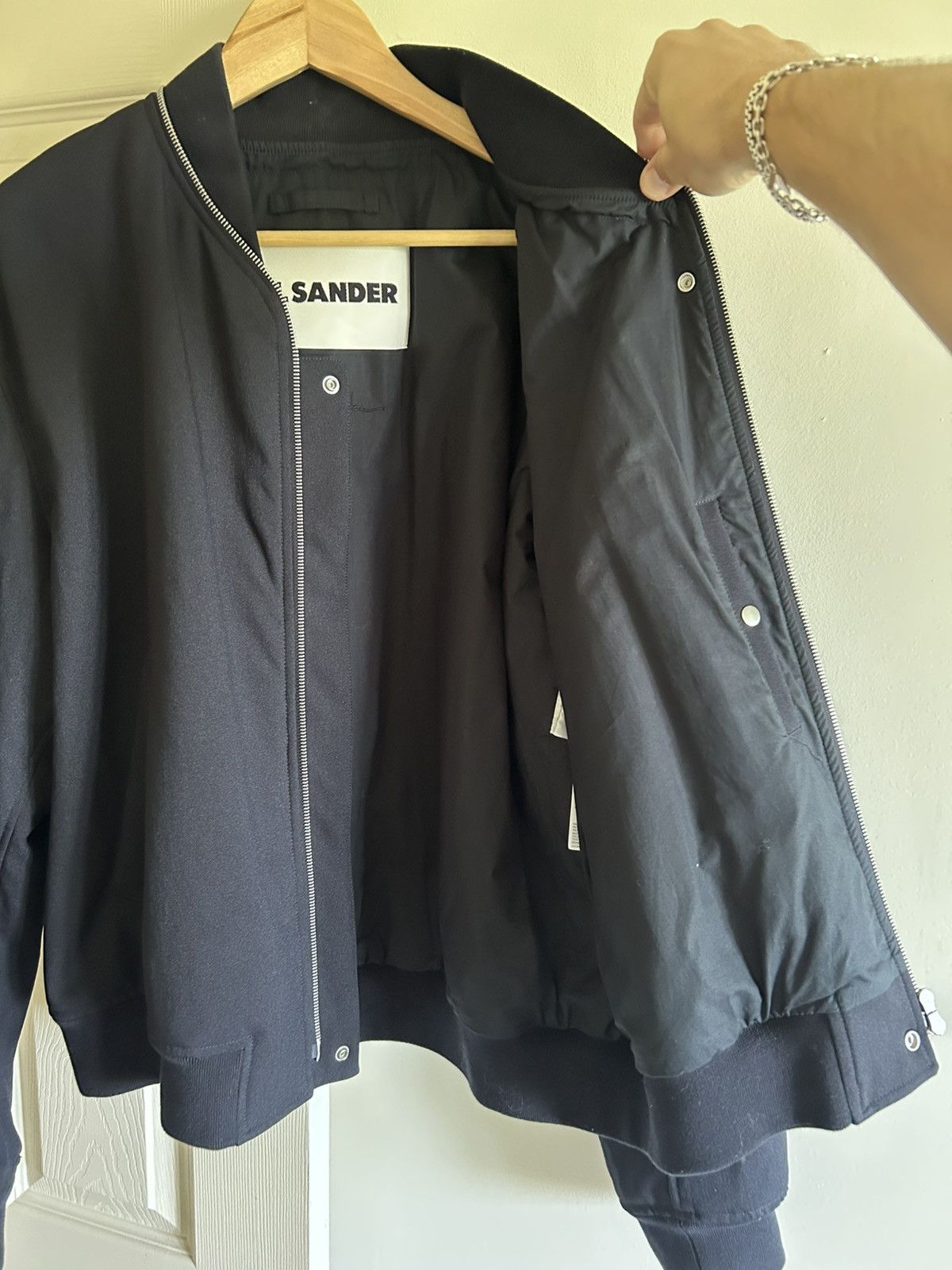 Jil Sander Jil Sander Full Zip Collar Bomber Size US L / EU 52-54 / 3 - 4 Thumbnail