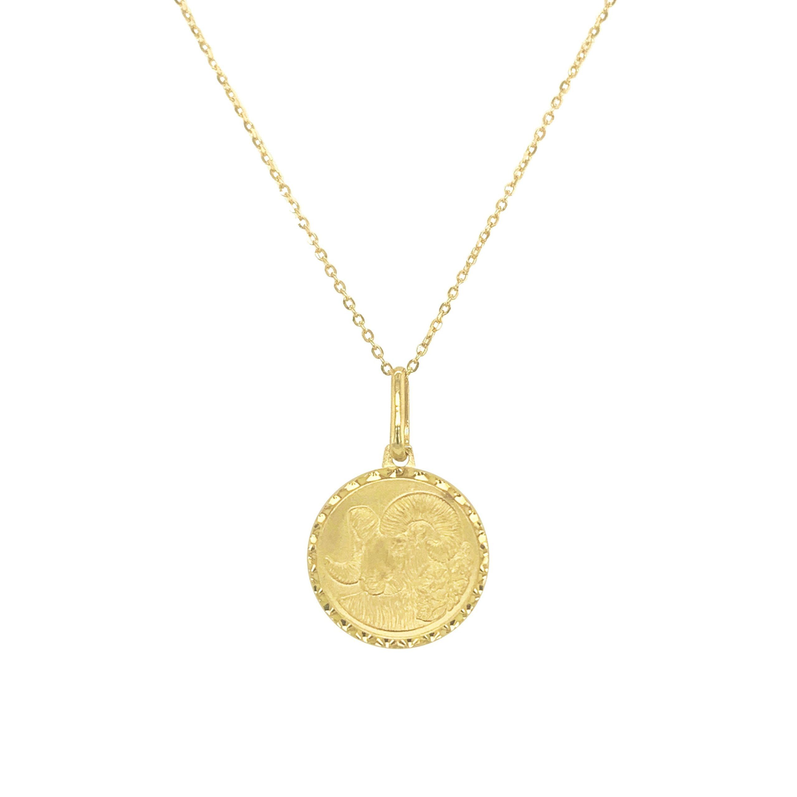 image of Tiffany Co Zodiac "aries" Necklace In 14K Yellow Gold, Women's