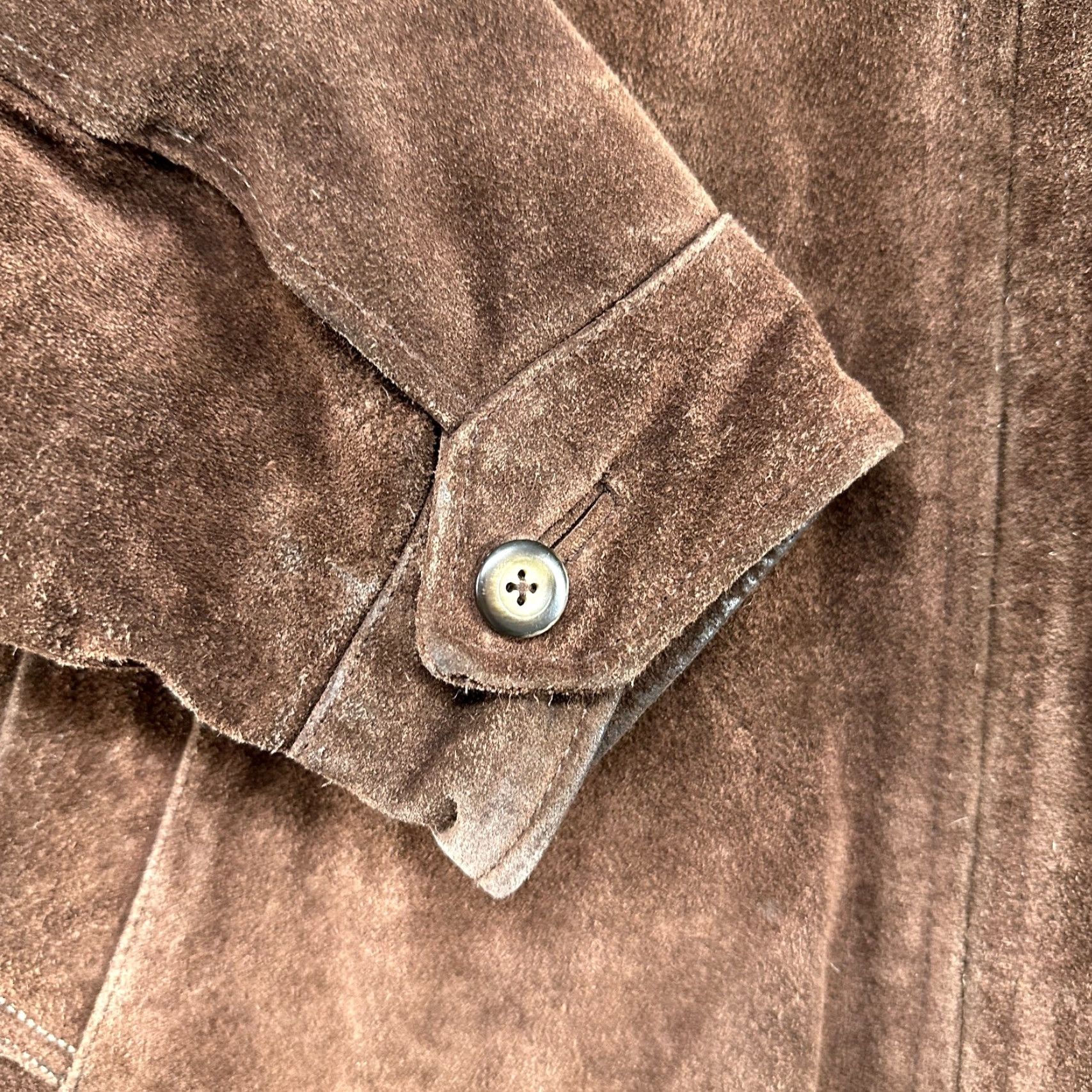 Vintage VINTAGE Le Collezioni Structure Jacket Men XL Brown Suede Leather 90s Bomber Full Zip Lined Quilted Winter Fall Casual Size US XL / EU 56 / 4 - 2 Thumbnail