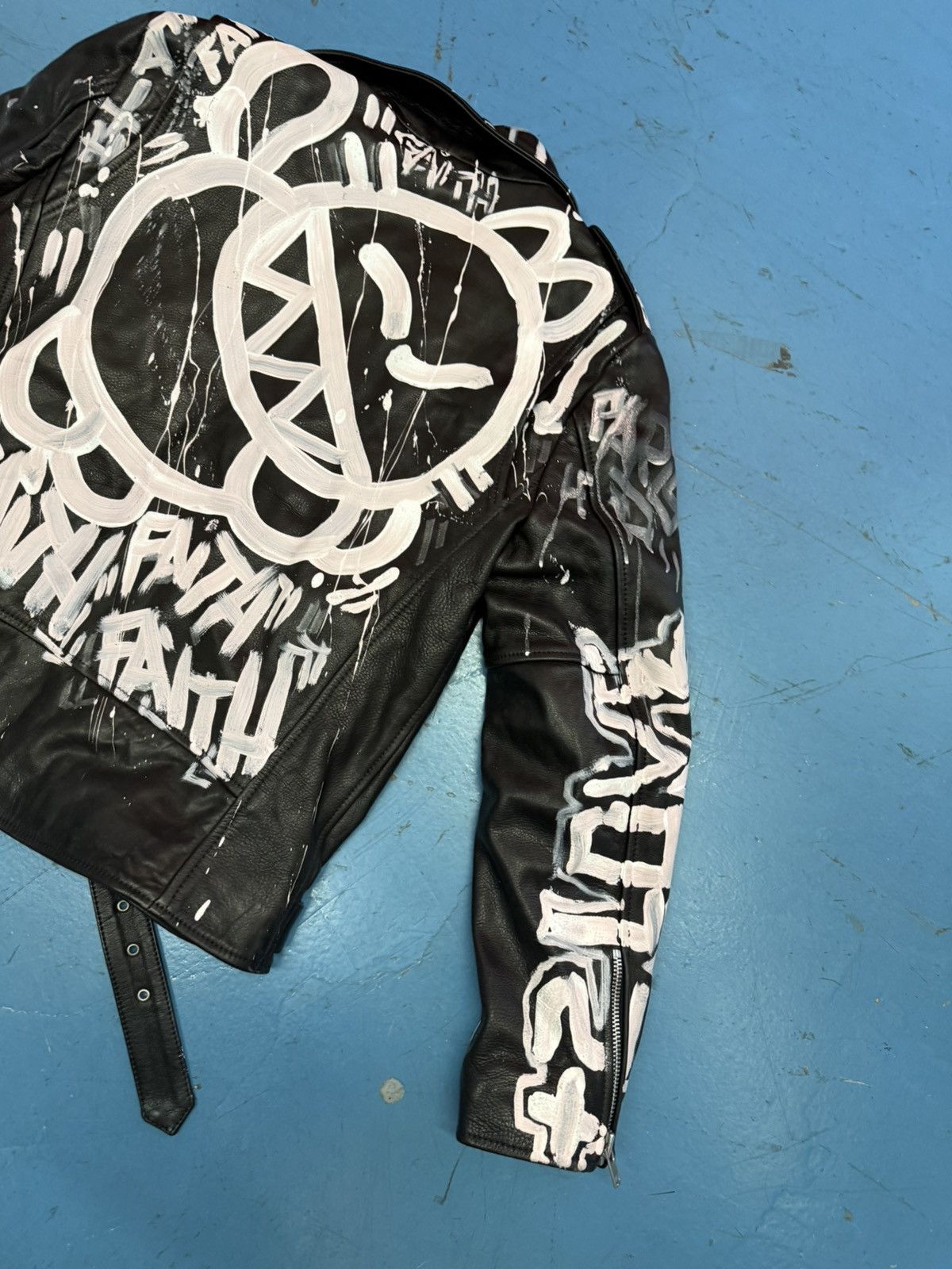 Faith Connexion FAITH CONNEXION GRAFFITI BIKER JACKET Size US L / EU 52-54 / 3 - 7 Thumbnail