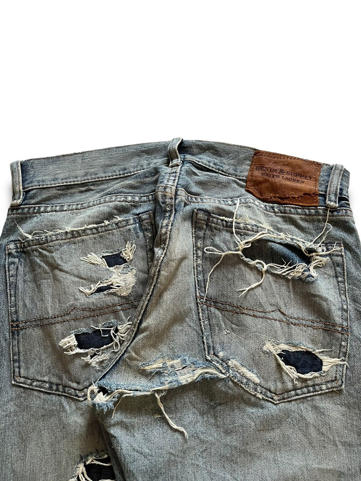 Denim & Supply Ralph Lauren Vintage D&S Ralph Lauren Bartacks Patches Distressed Jeans Size US 31 - 8 Thumbnail