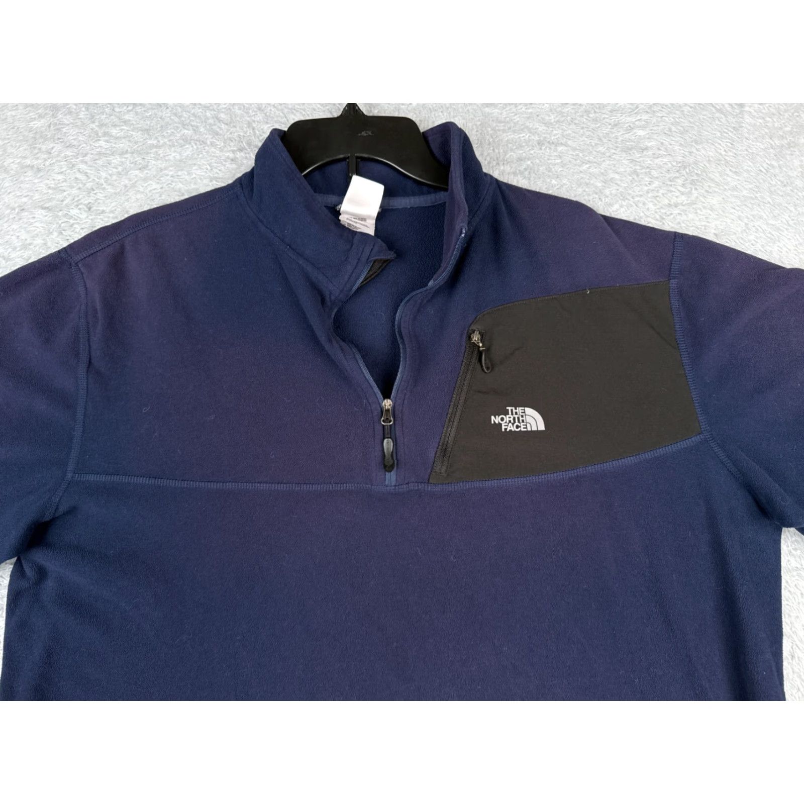The North Face The North Face Sweater Men's XL Blue 1/4 Zip Mock Neck Polyester TKA100 Pullover Casual, Travel, Workwear Mens Size US XL / EU 56 / 4 - 4 Thumbnail