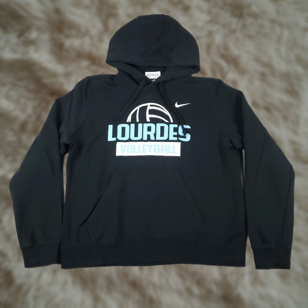Nike VINTAGE Nike Hoodie Womens Large Black Pullover Sweatshirt Casual Activewear Modern Sports Ladies Size L / US 10 / IT 46 - 1 Thumbnail