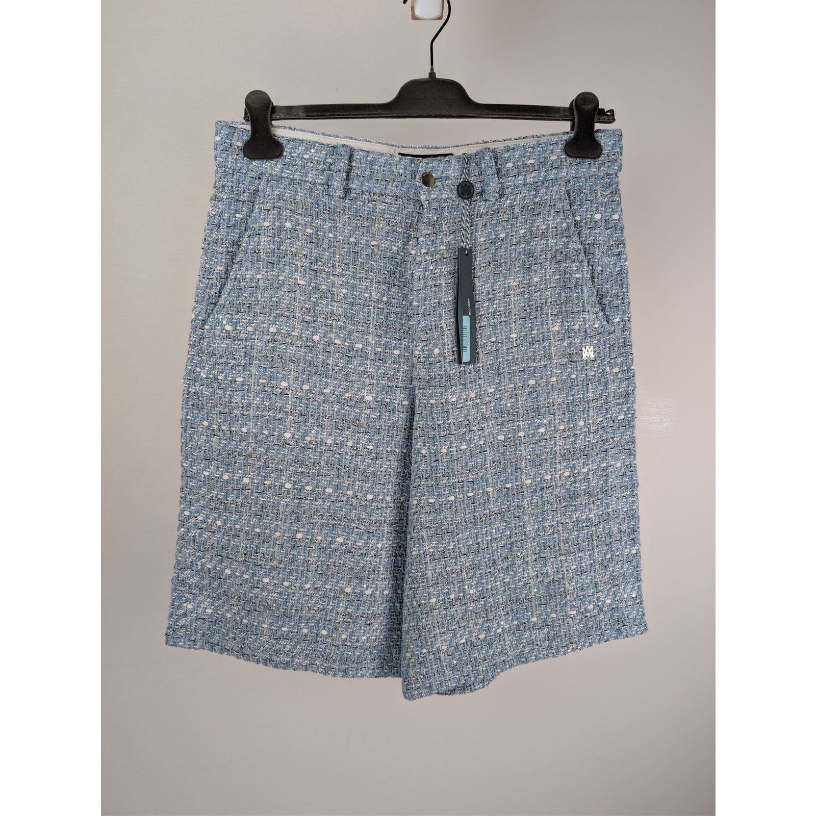 Amiri o1rshd1 Boucle Shorts Short in Ashley Blue Size US 40 / EU 56 - 8 Thumbnail