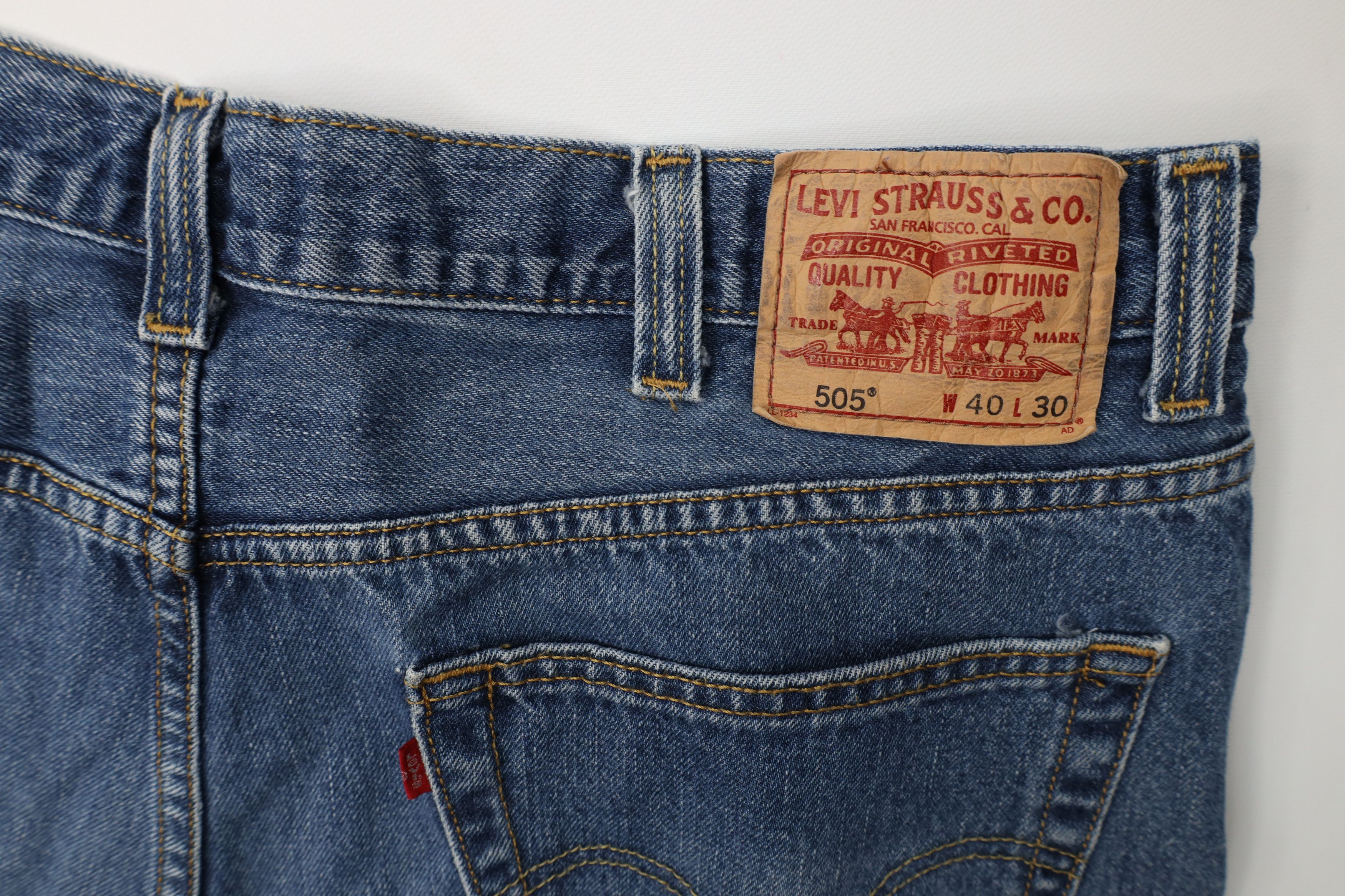 Levi's Vintage Y2K Levis 505 Regular Straight Leg Denim Jeans Size US 40 / EU 56 - 15 Thumbnail