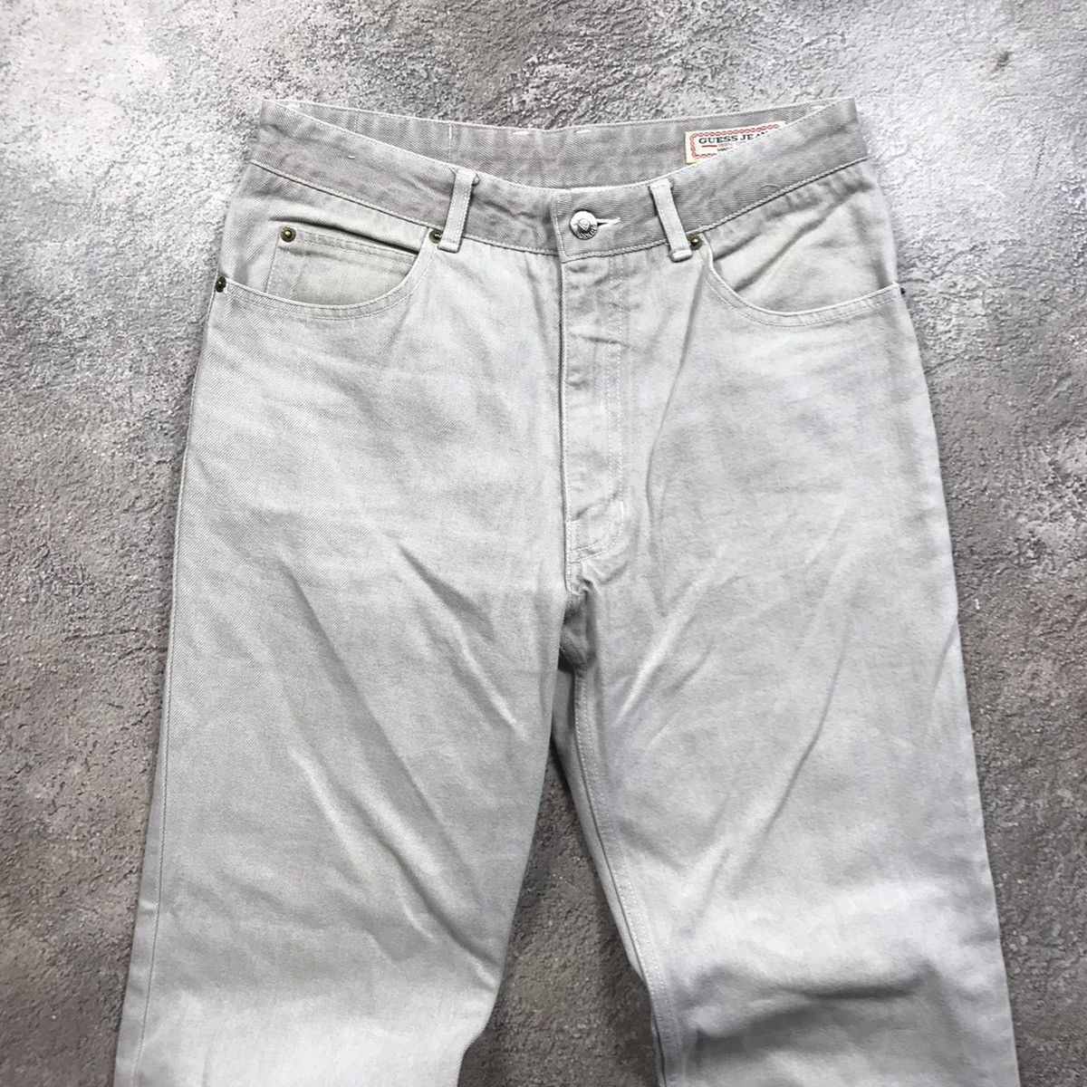 Vintage Vintage 90s Guess Baggy Flared Distressed Y2K Grunge Jeans 2 Size US 29 - 3 Thumbnail