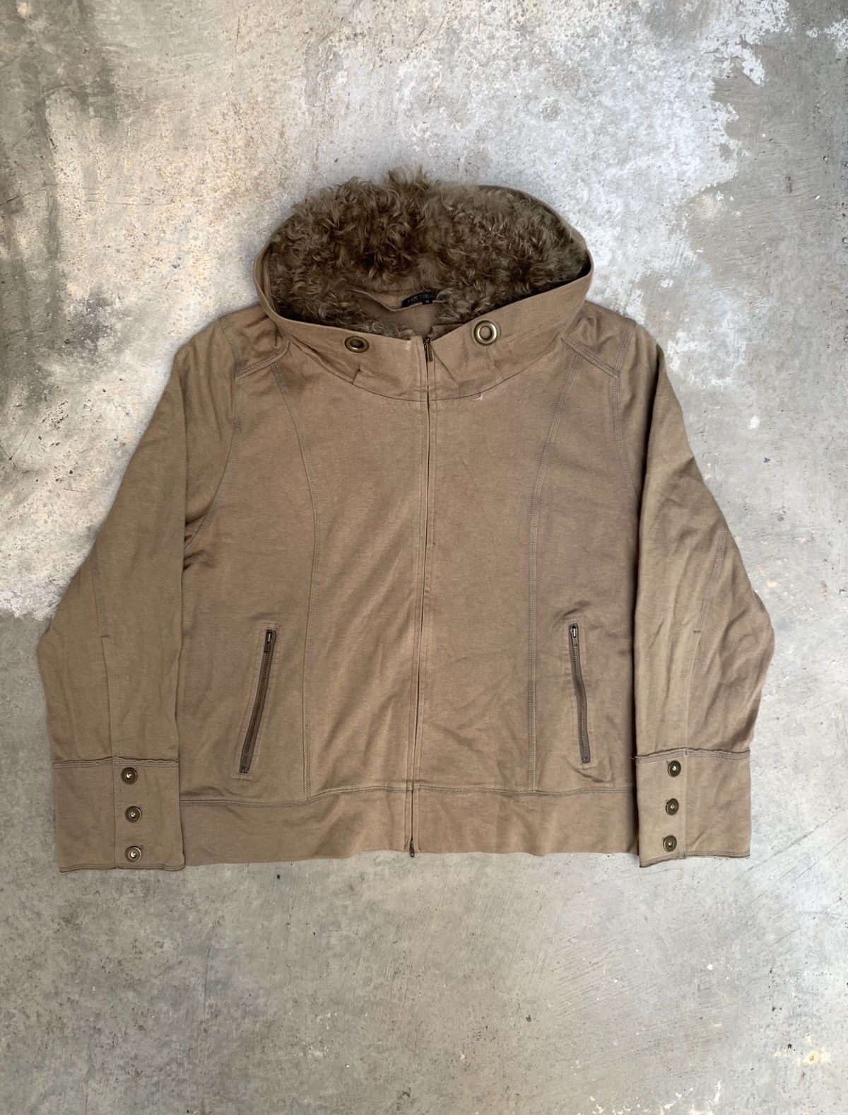 image of Avant Garde Lgb Bono Jacket Style Fur Hoodie Goa 23 Vingt-Trois in Brown, Men's (Size Large)