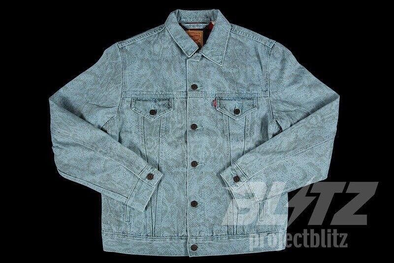 Supreme FW17 SUPREME LEVI'S SNAKESKIN TRUCKER JACKET LIGHT BLUE S Size US S / EU 44-46 / 1 - 2 Thumbnail
