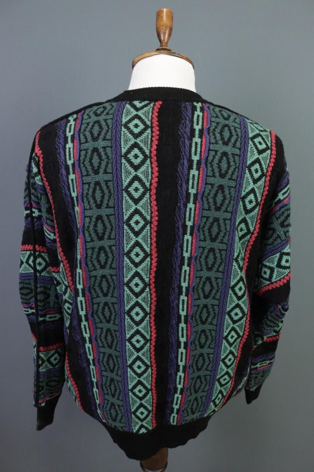 Carlo Colucci Carlo Colucci Multicolor Geometric Wool Knit Sweater Size 50 Size US M / EU 48-50 / 2 - 7 Thumbnail