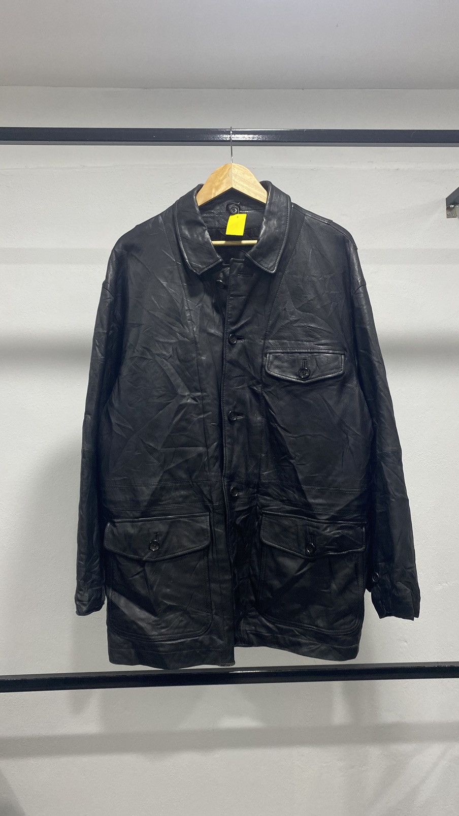 image of Leather Jacket x Ppfm Peyton Place For Men Manic Genuine Leather in Black (Size Medium)